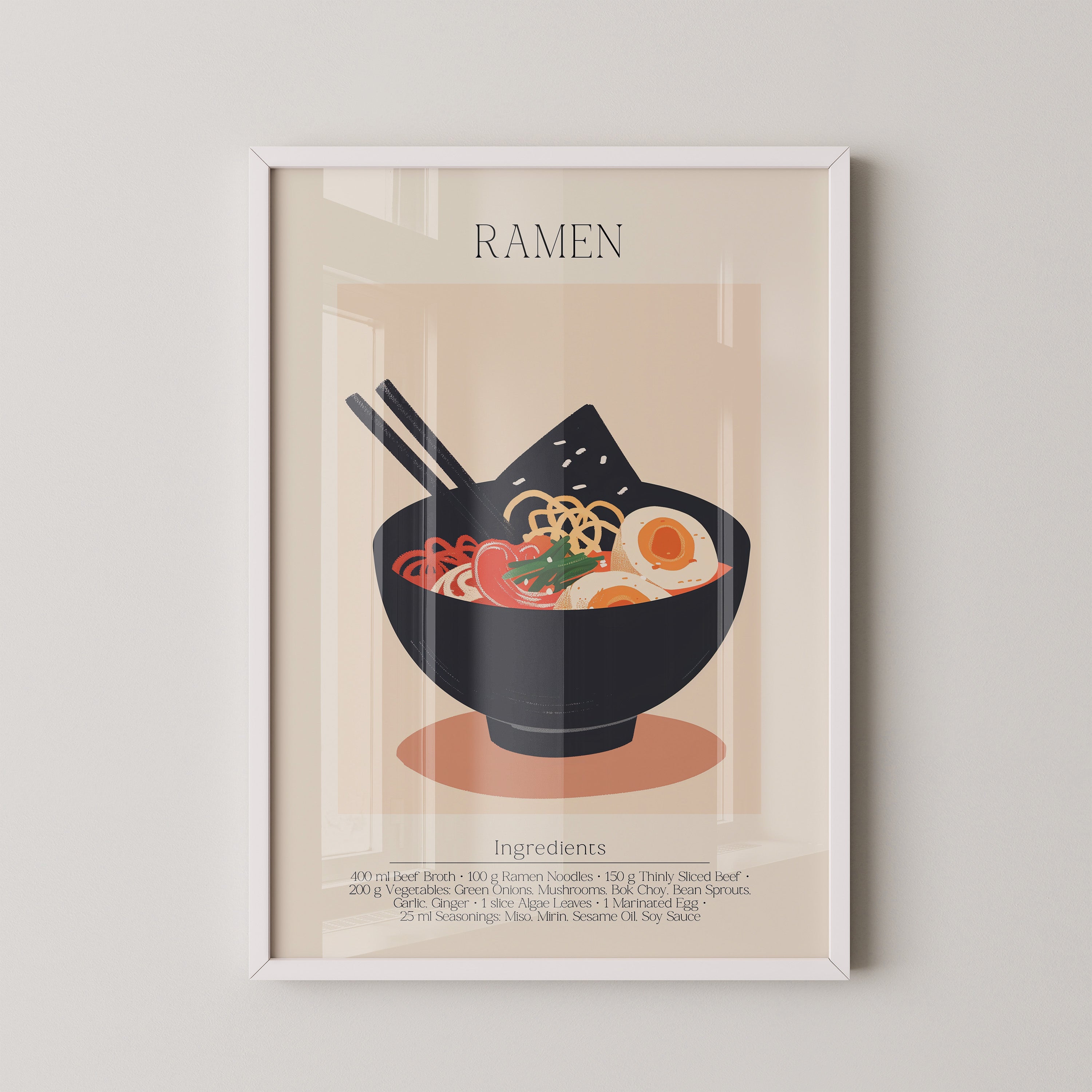 Ramen Schüssel Illustration Retro