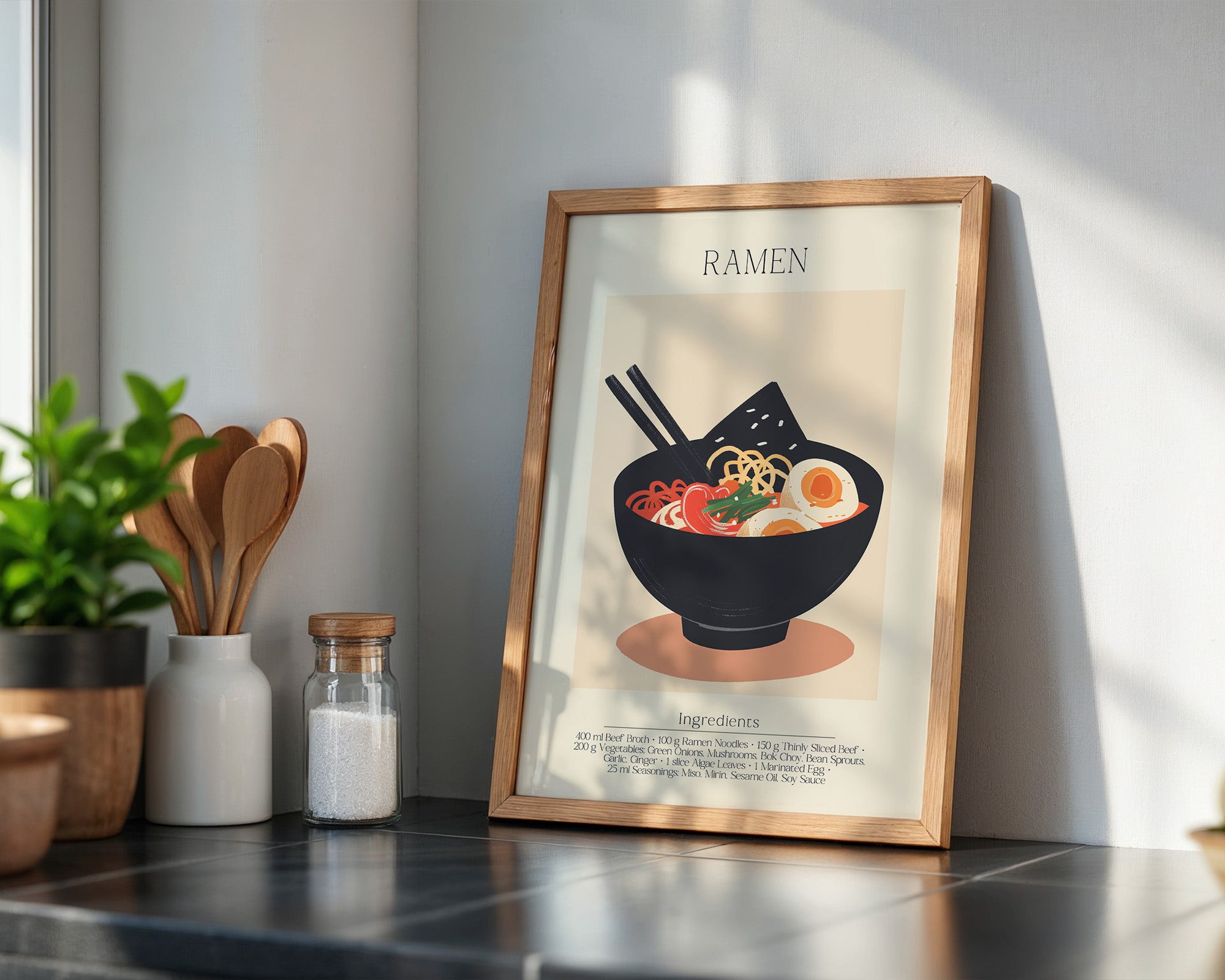 Ramen Schüssel Illustration Retro