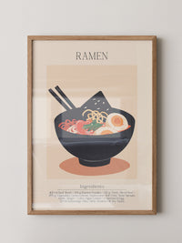 Ramen Schüssel Illustration Retro