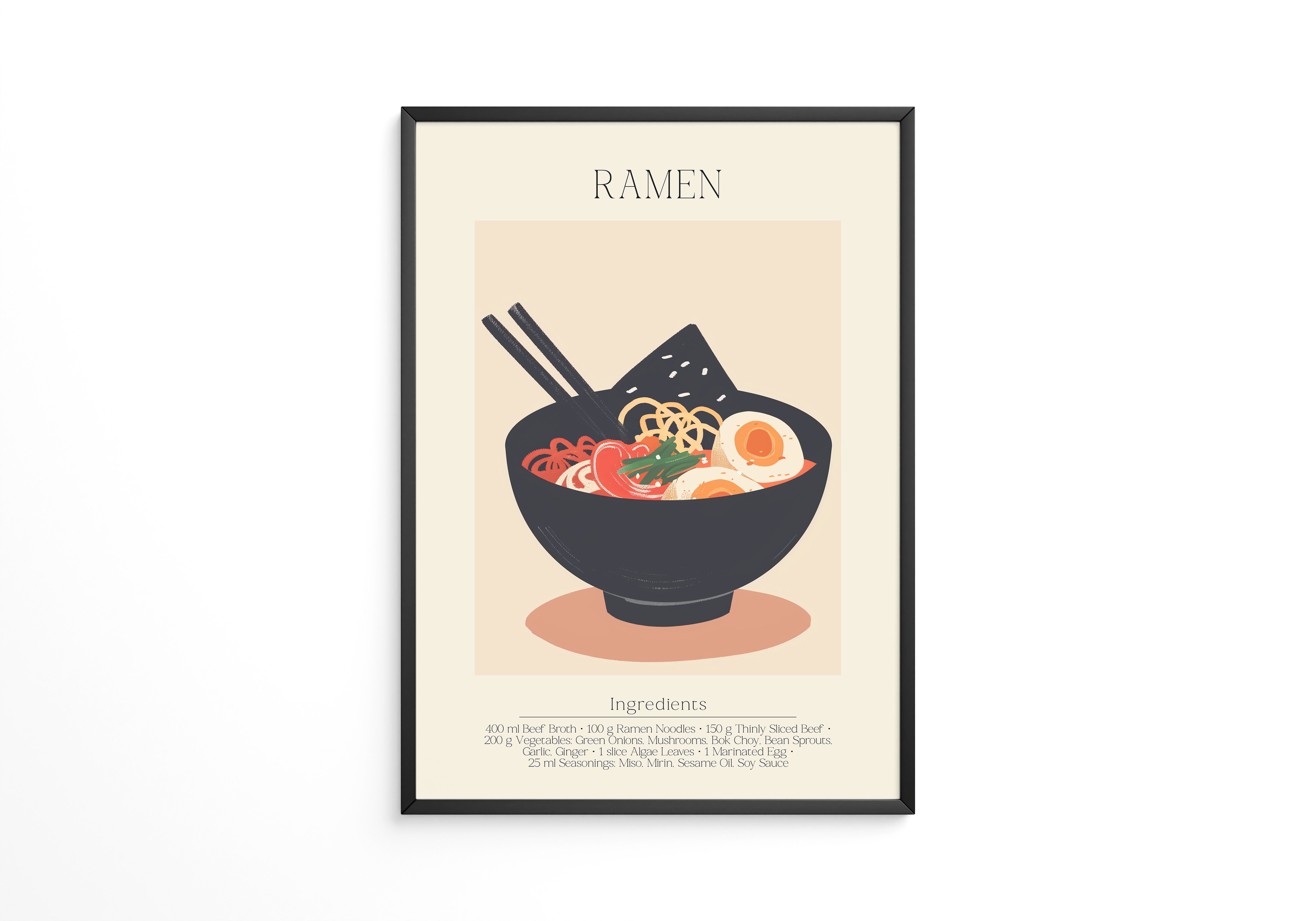Ramen Schüssel Illustration Retro