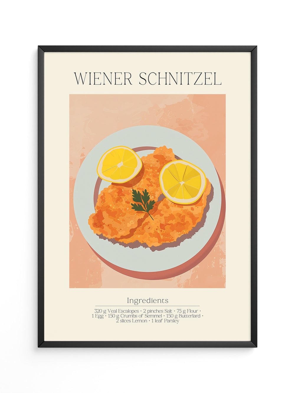 Schnitzel Teller Illustration