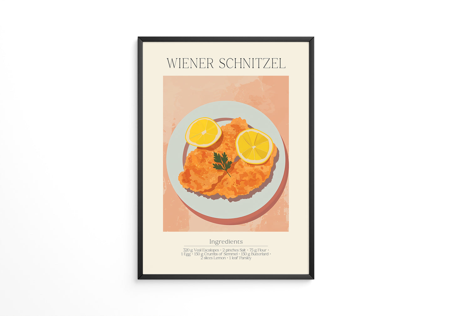 Schnitzel Teller Illustration