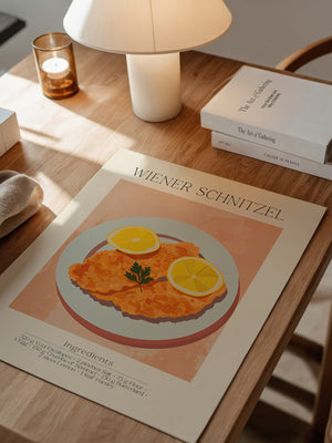 Schnitzel Teller Illustration