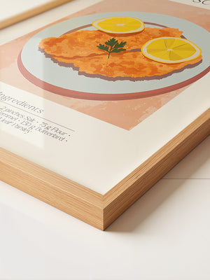 Schnitzel Teller Illustration