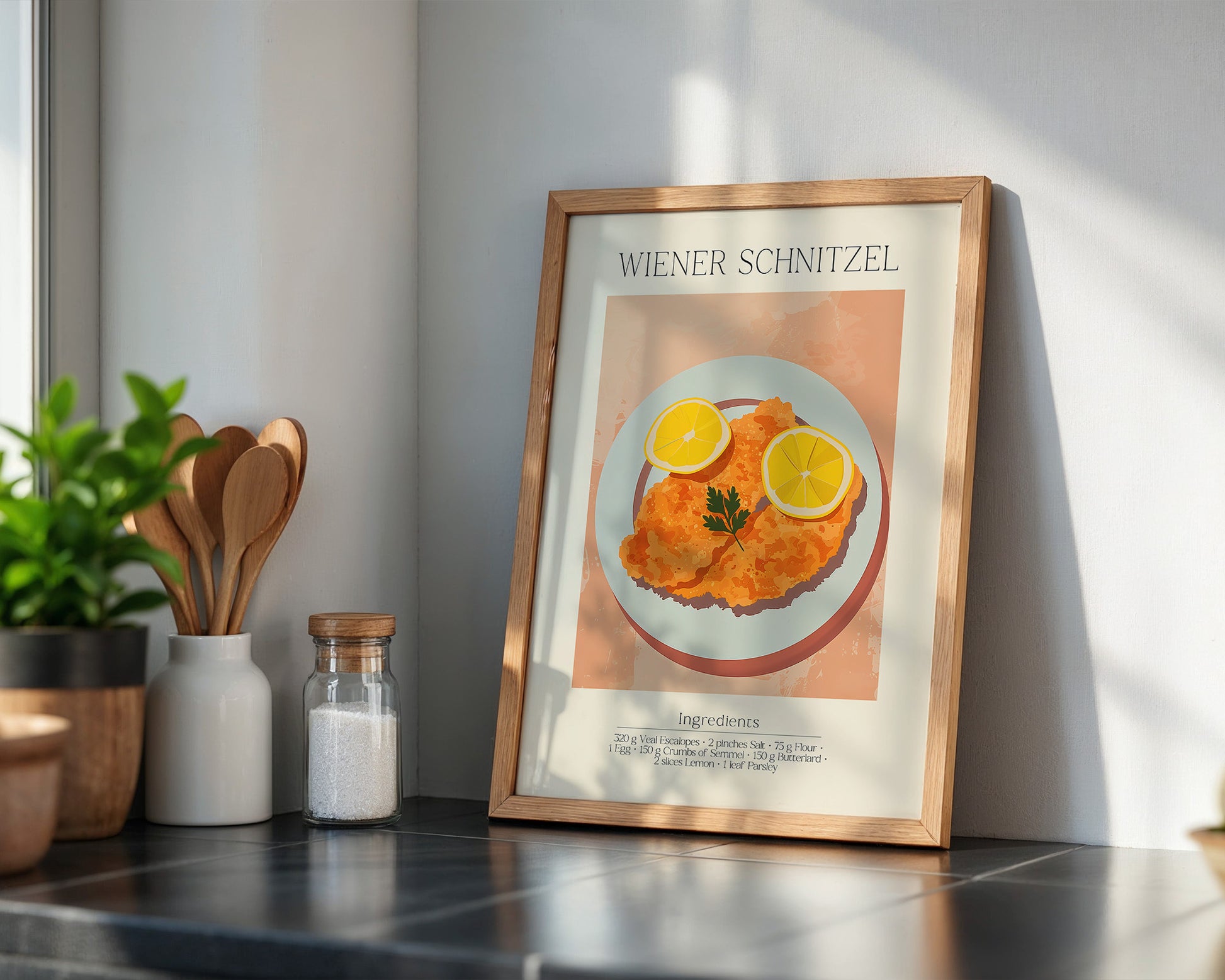 Schnitzel Teller Illustration