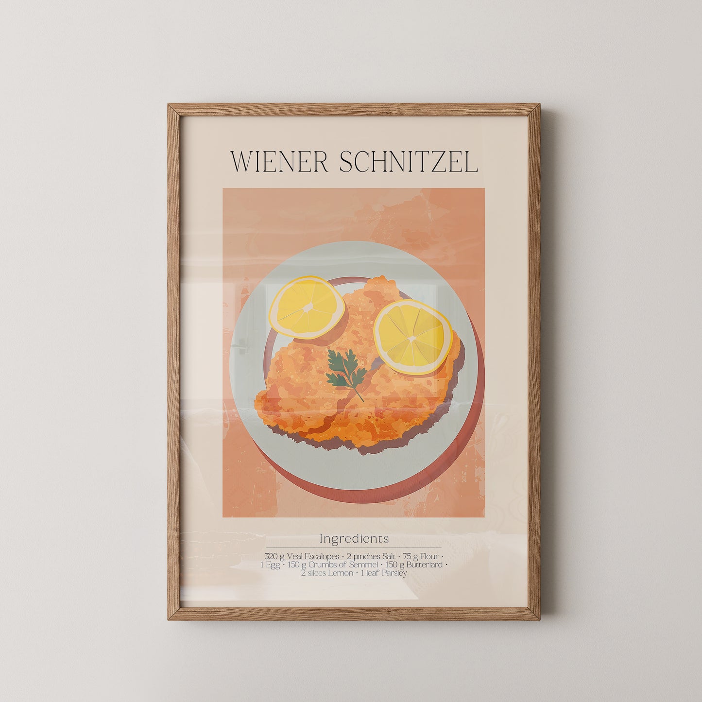Schnitzel Teller Illustration