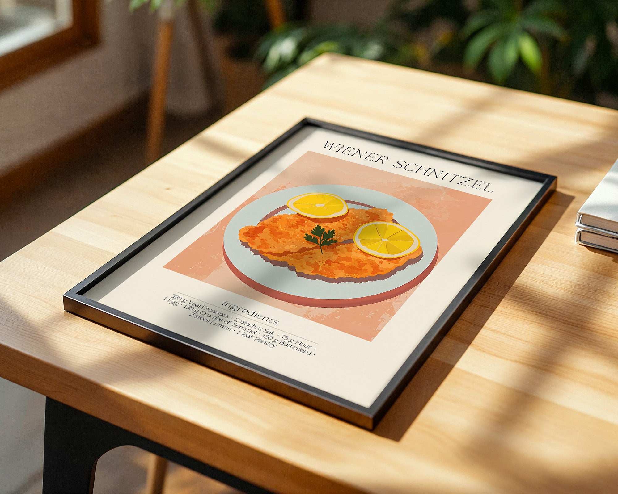 Schnitzel Teller Illustration