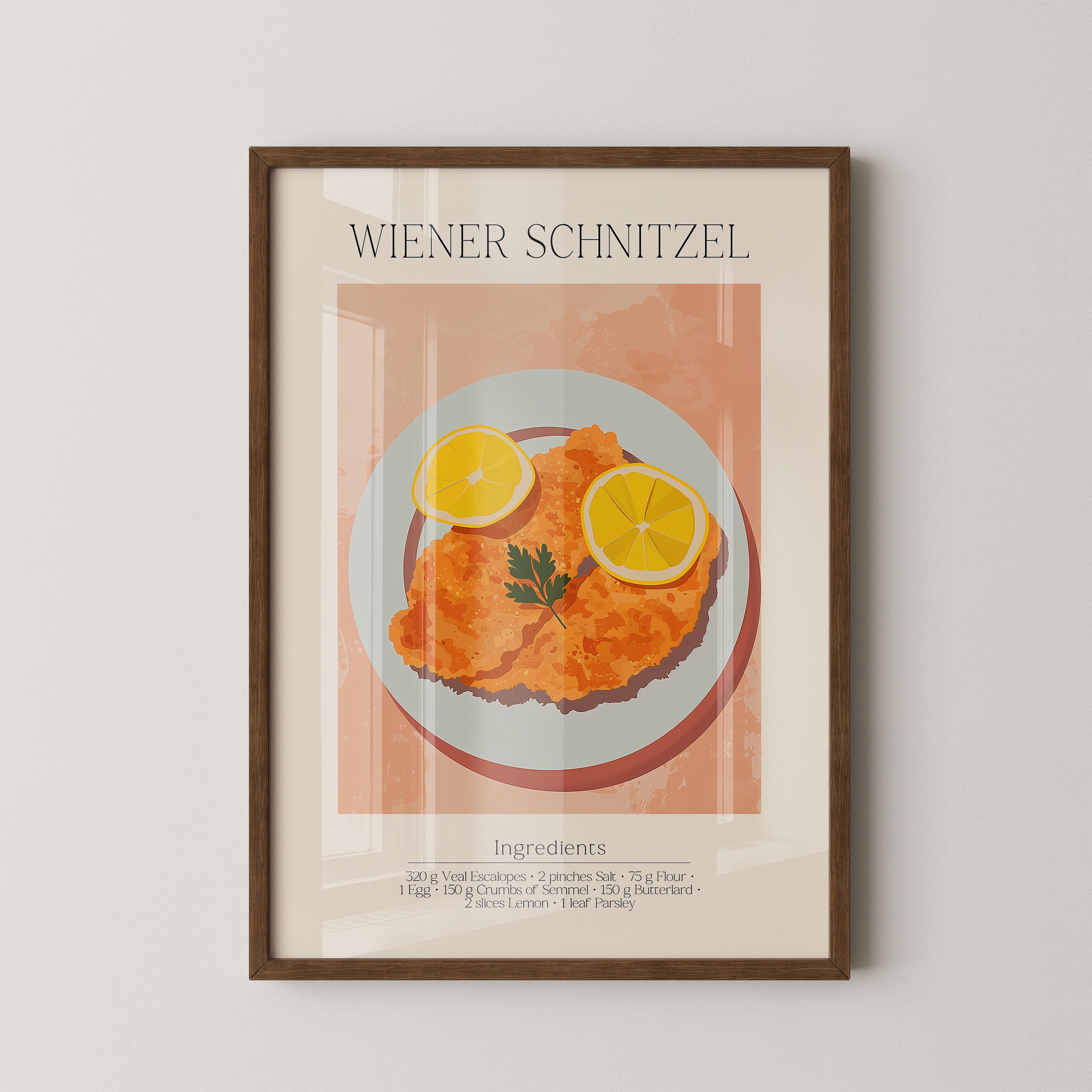 Schnitzel Teller Illustration