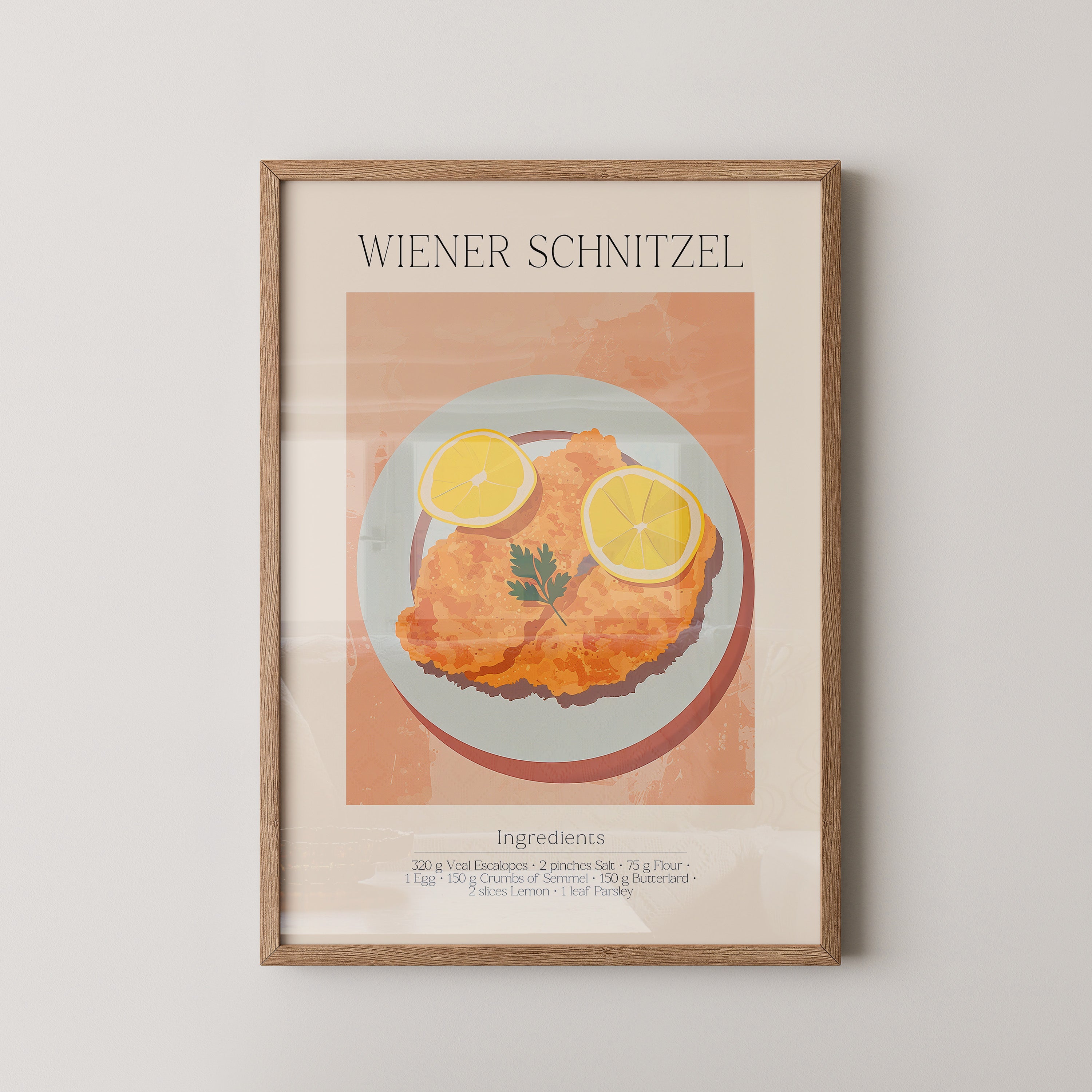 Schnitzel Teller Illustration