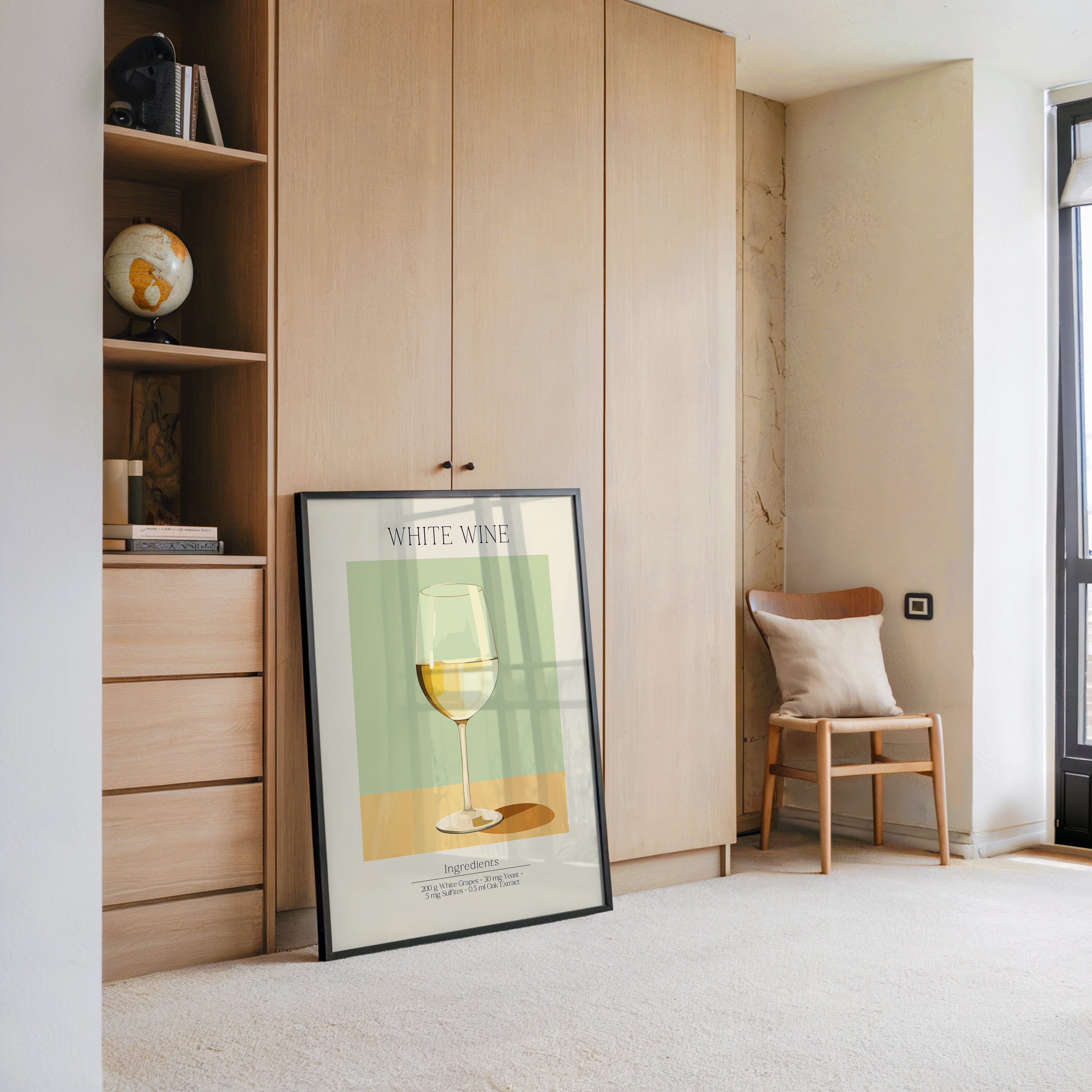 Weinglas Pastellstil