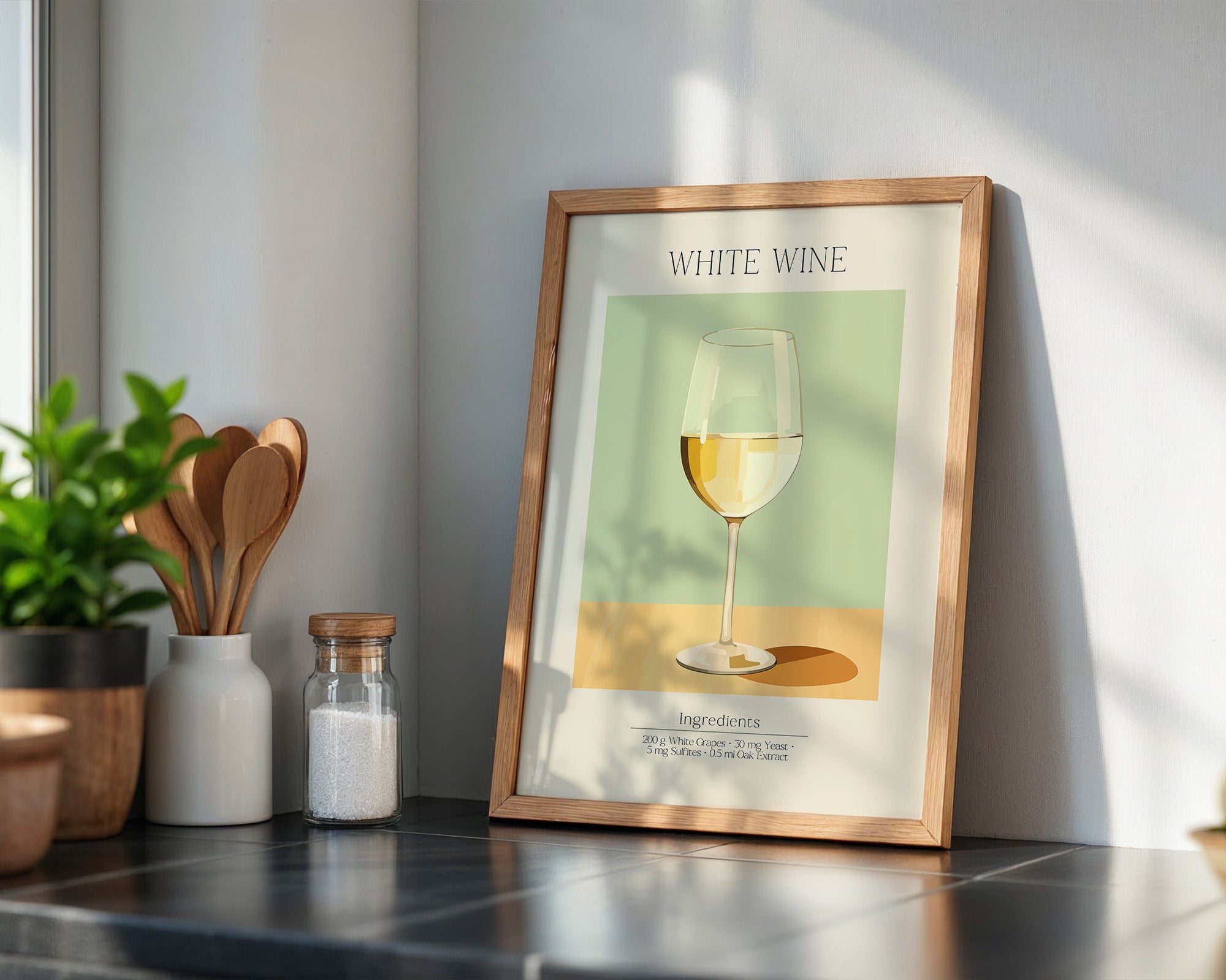 Weinglas Pastellstil