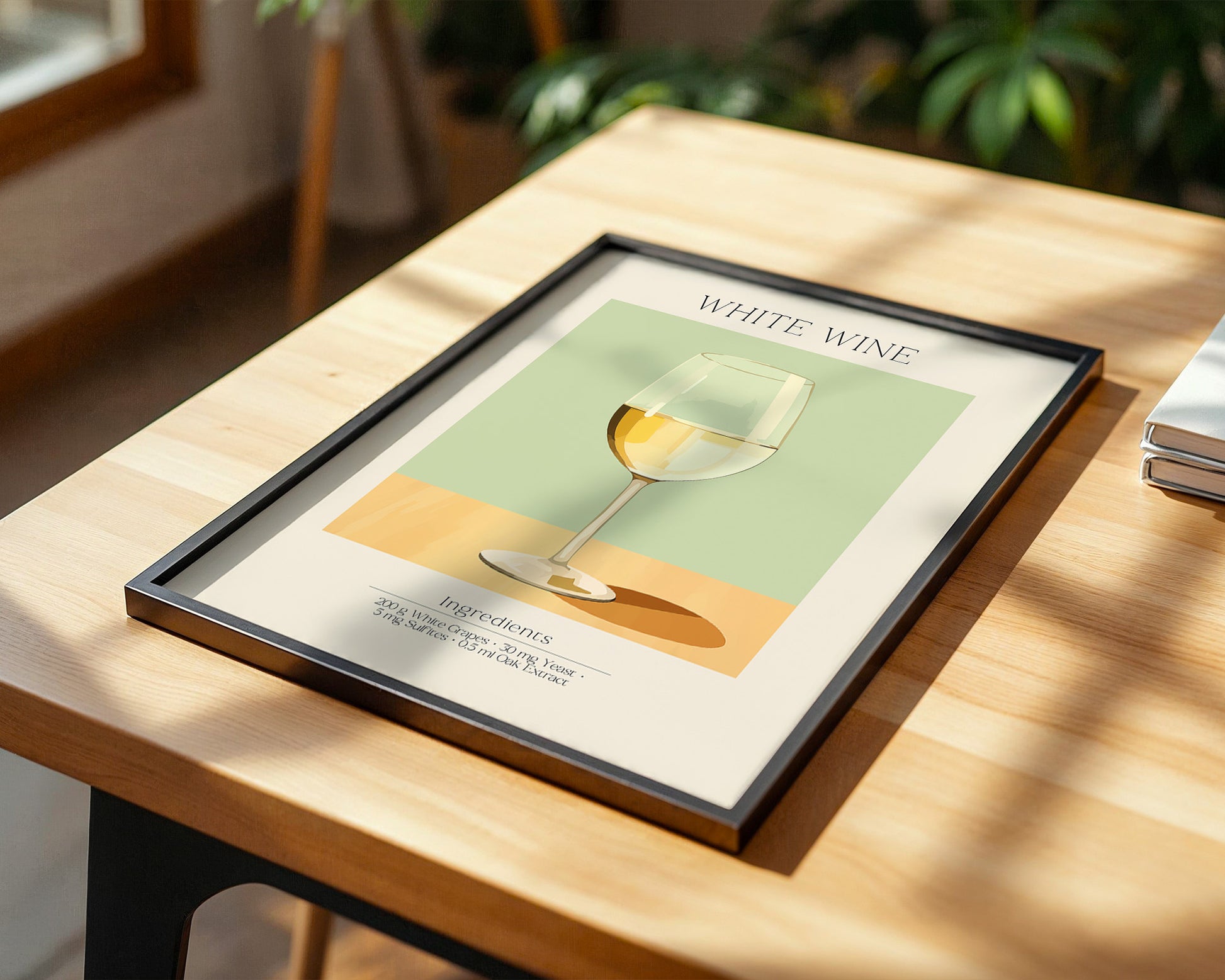 Weinglas Pastellstil