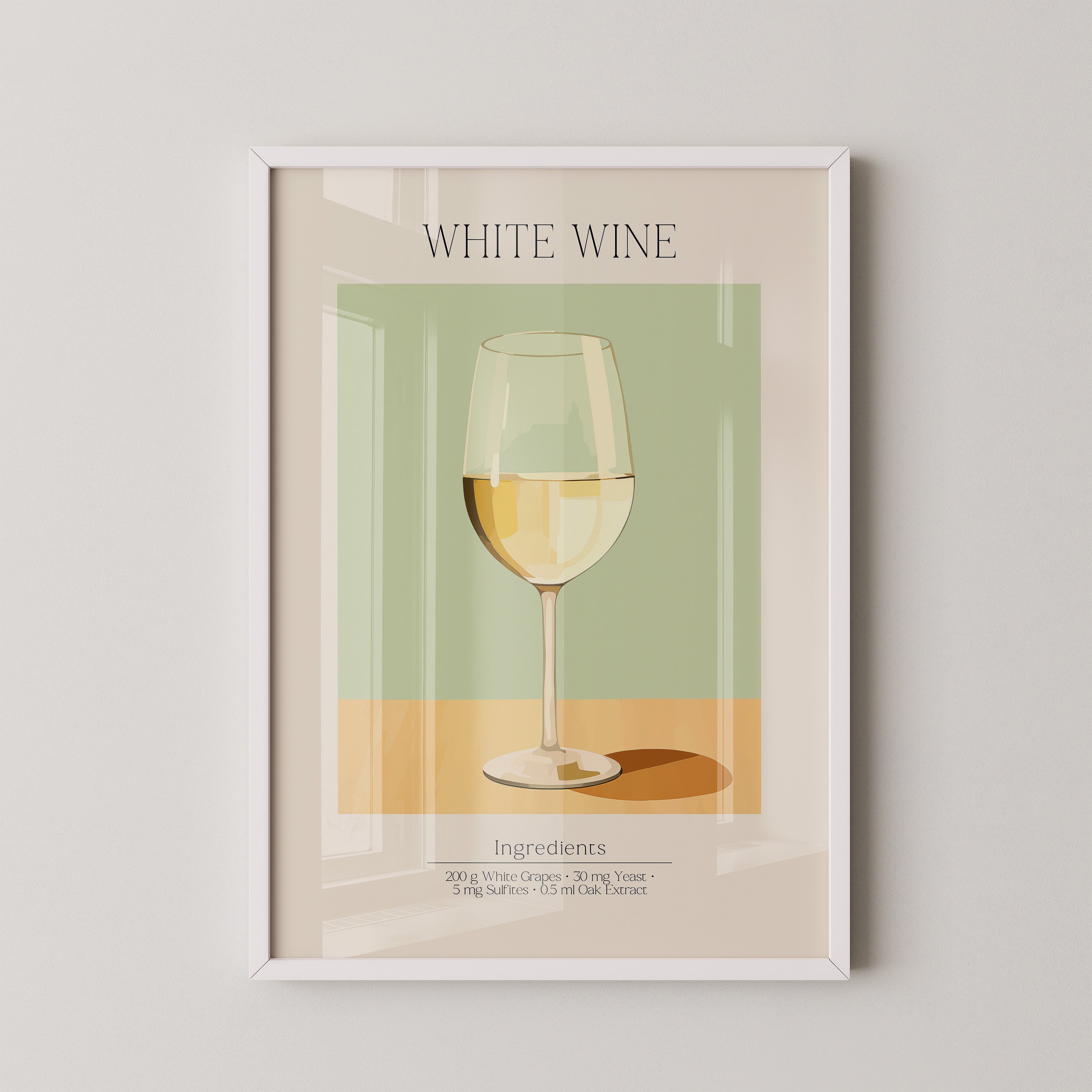 Weinglas Pastellstil