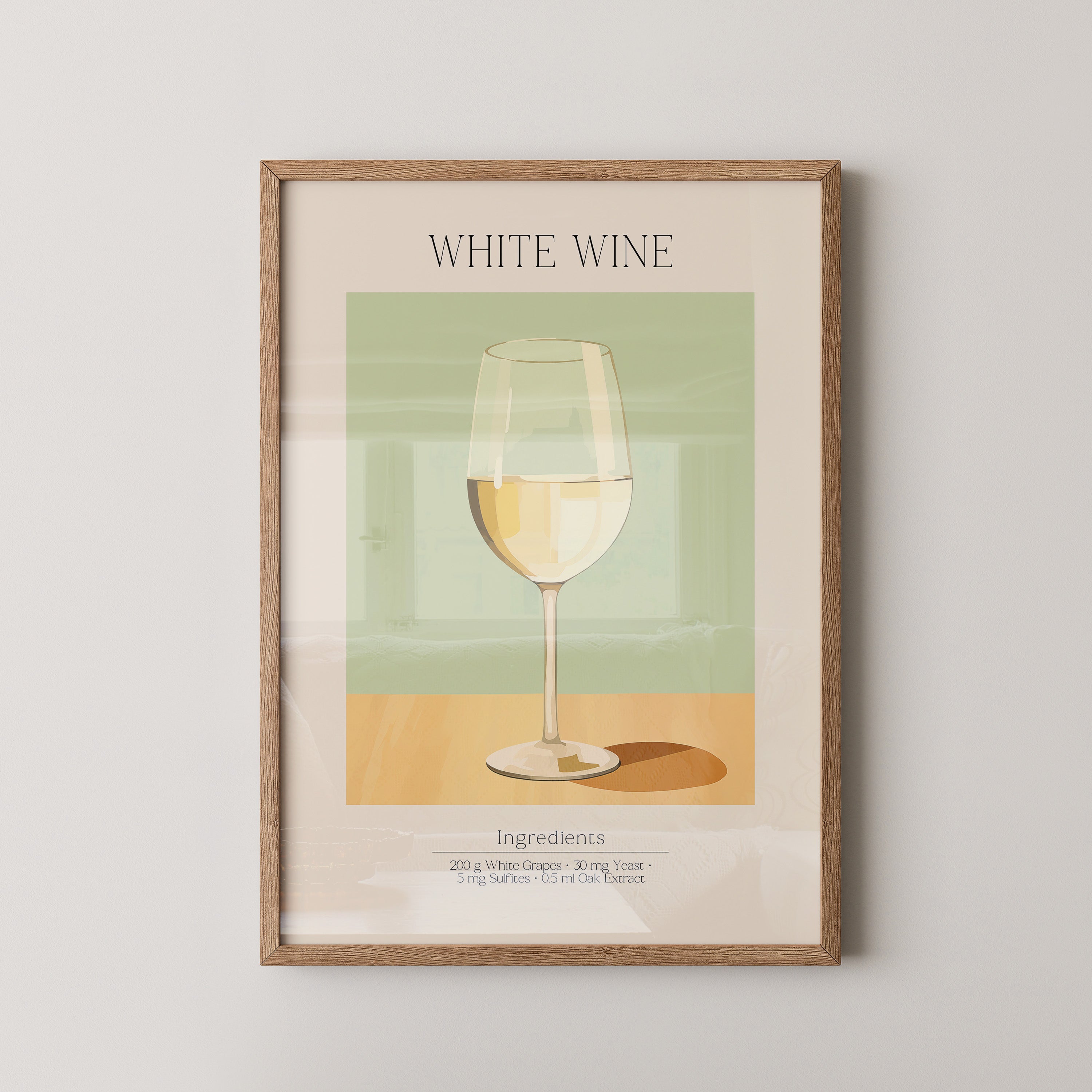 Weinglas Pastellstil