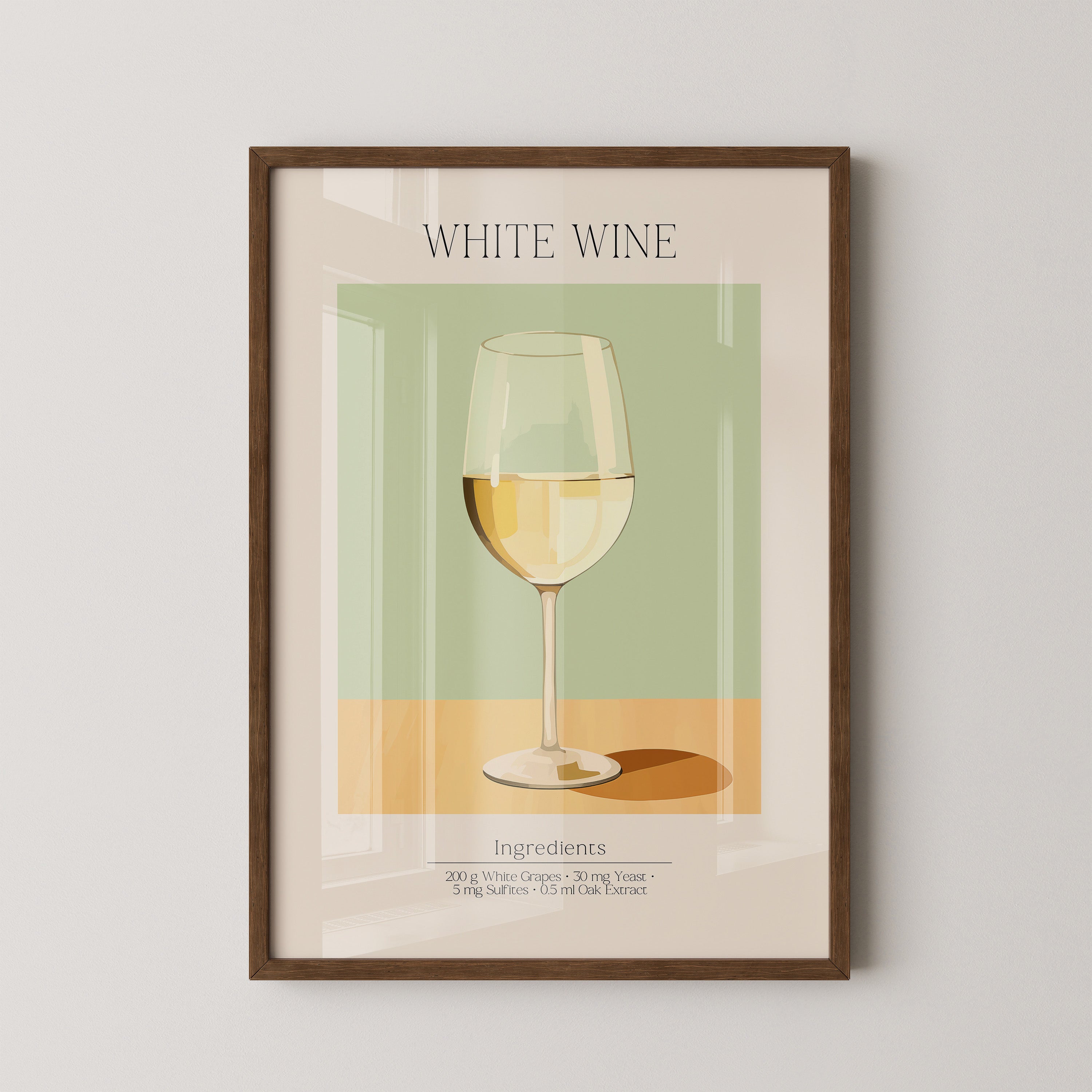 Weinglas Pastellstil