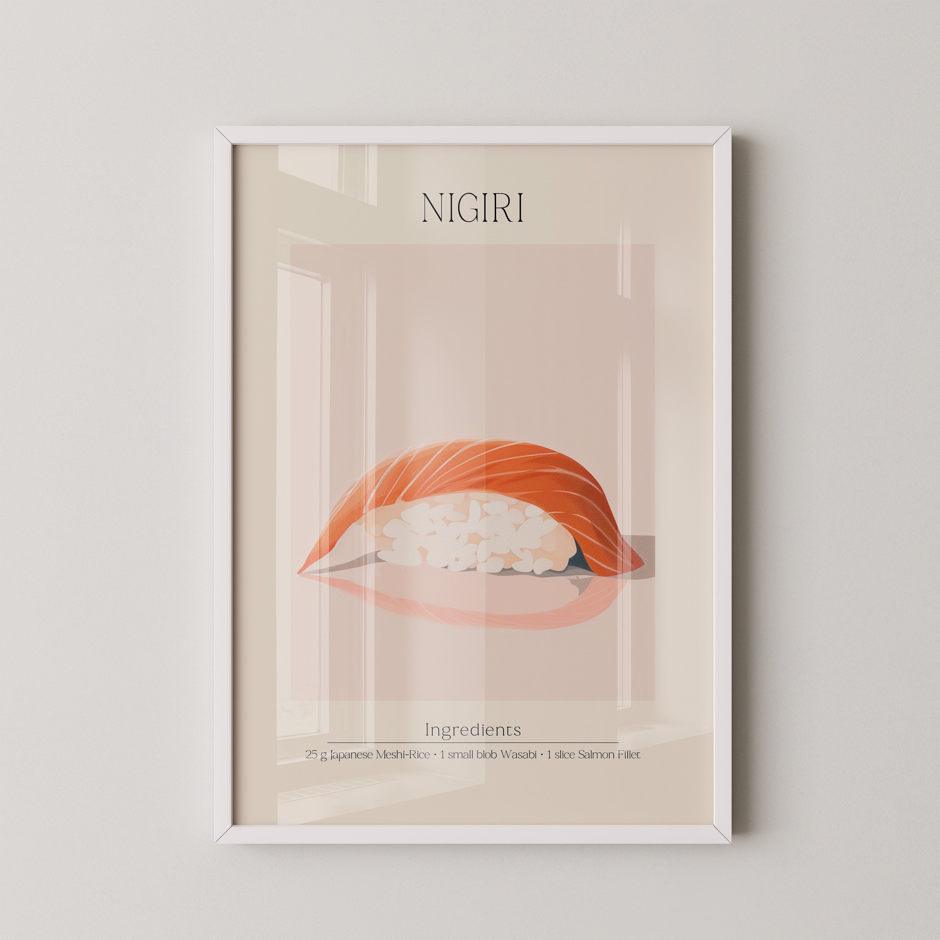 Nigiri Sushi minimalistisch