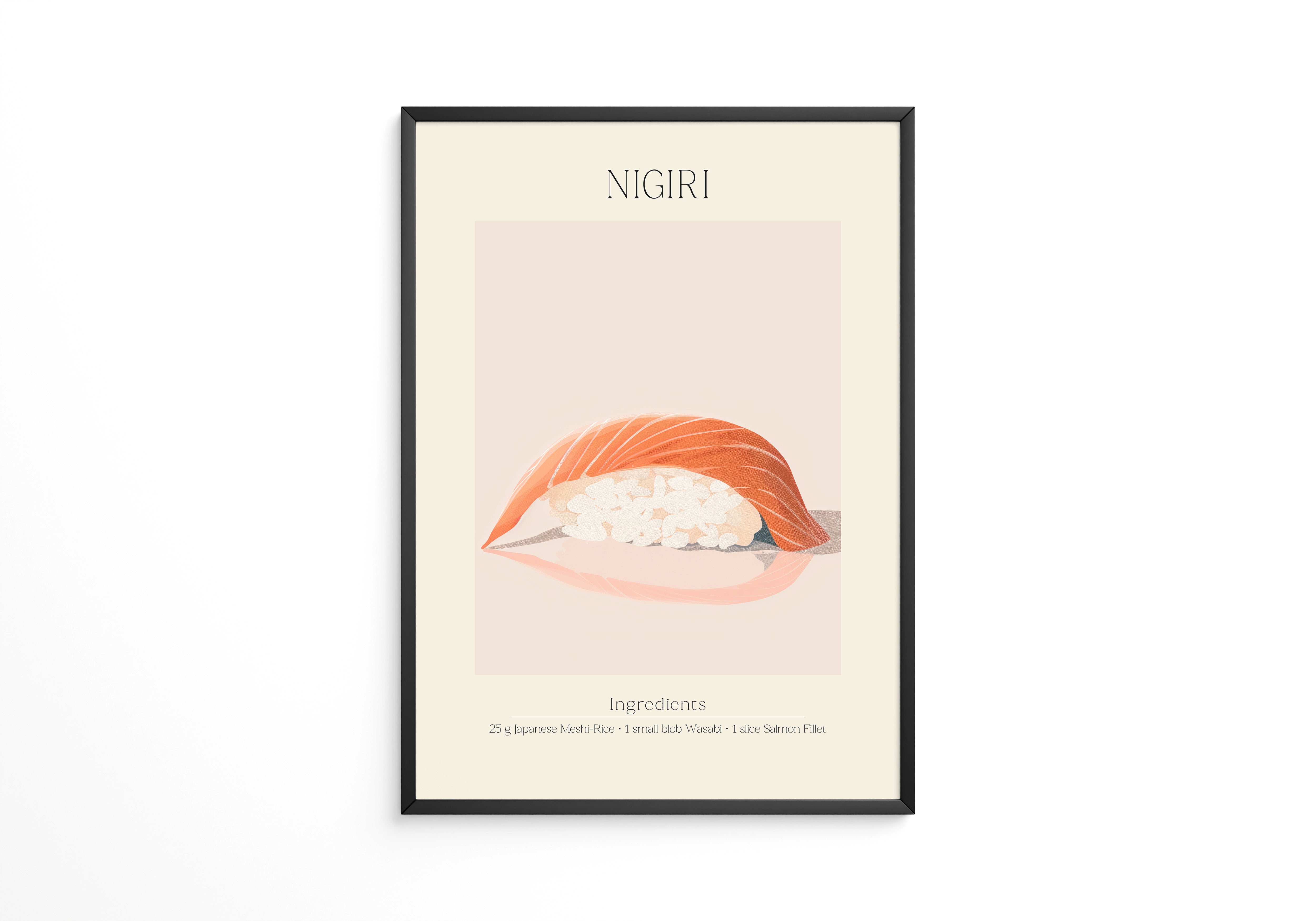 Nigiri Sushi minimalistisch