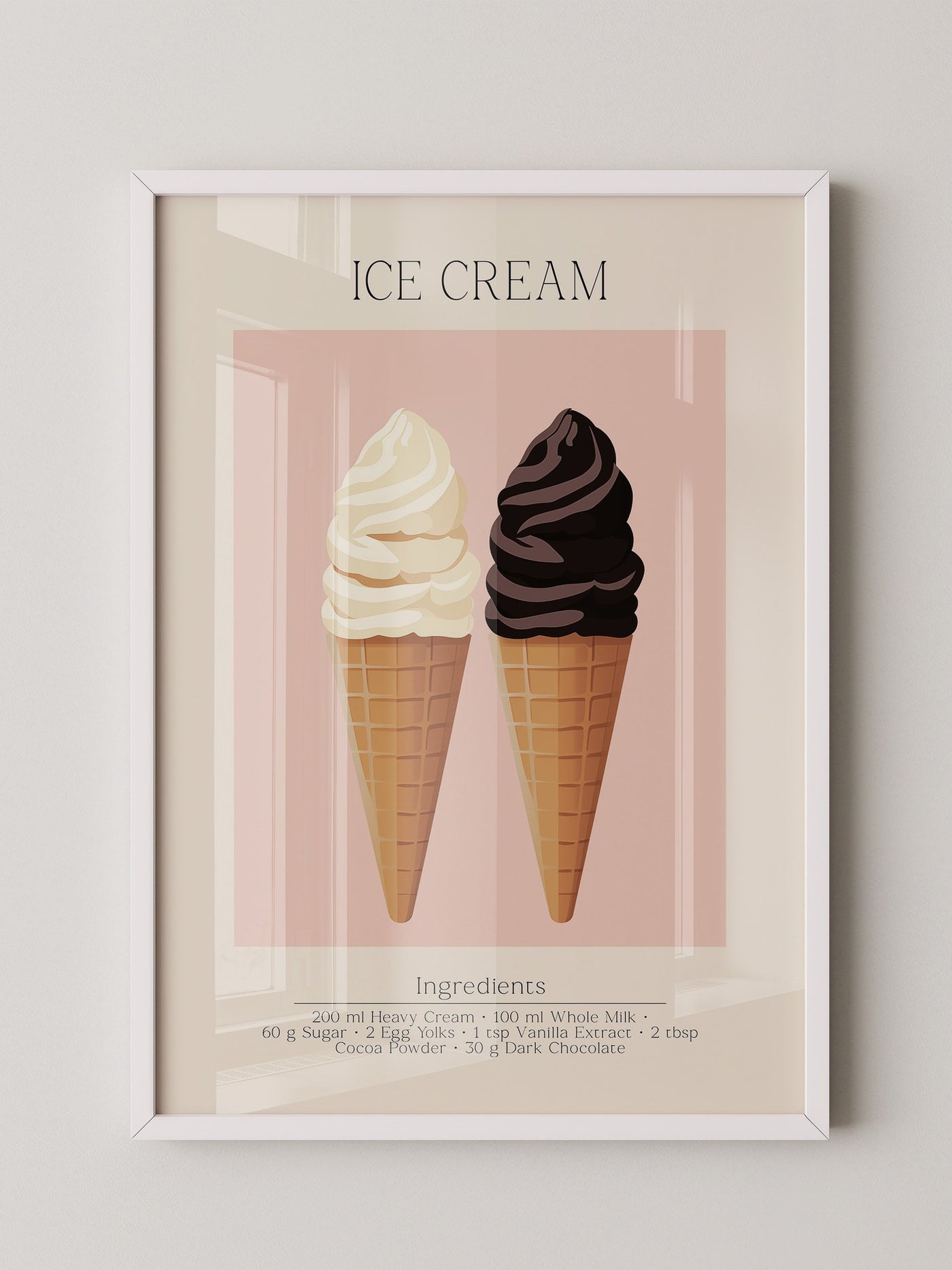 Eiswaffeln Vanille Schoko Pastell