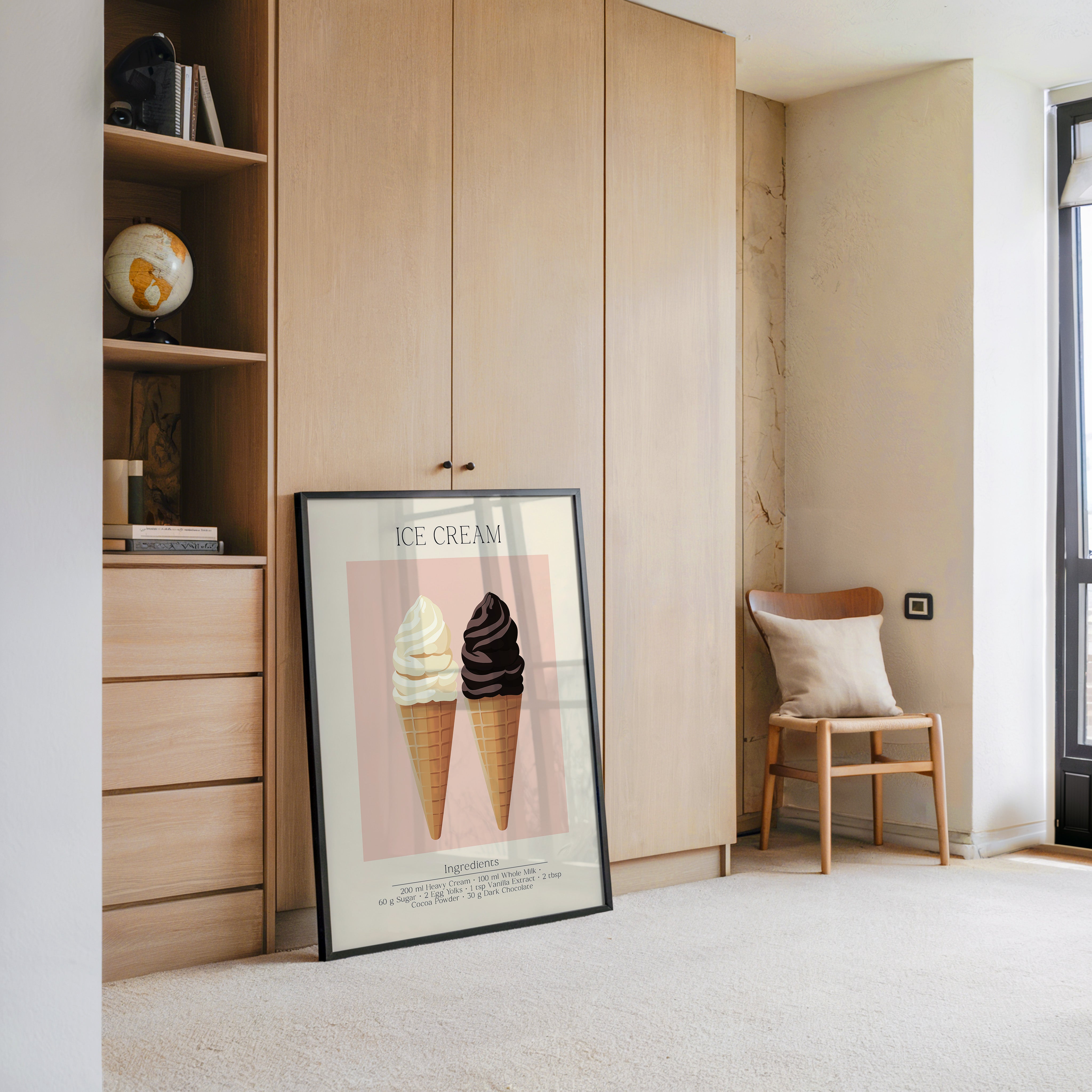 Eiswaffeln Vanille Schoko Pastell