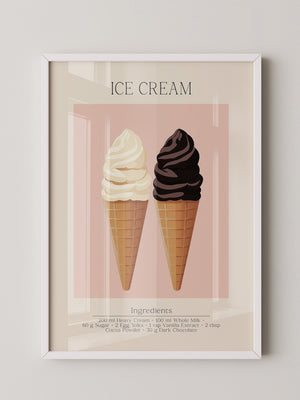 Eiswaffeln Vanille Schoko Pastell