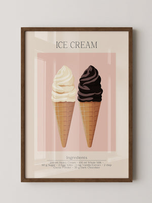 Eiswaffeln Vanille Schoko Pastell