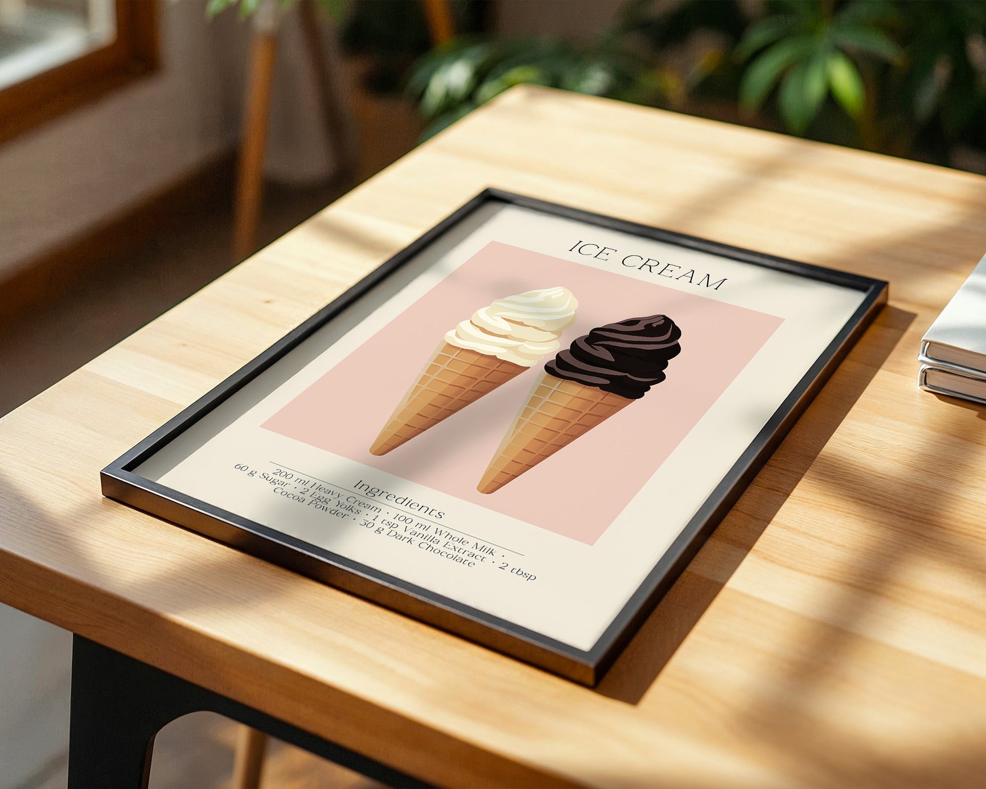 Eiswaffeln Vanille Schoko Pastell