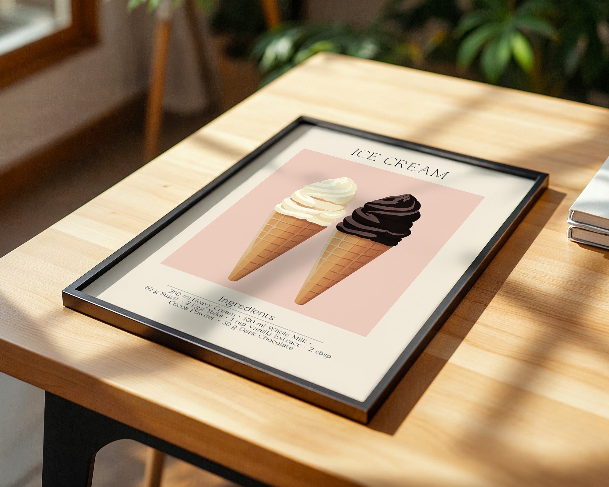 Eiswaffeln Vanille Schoko Pastell