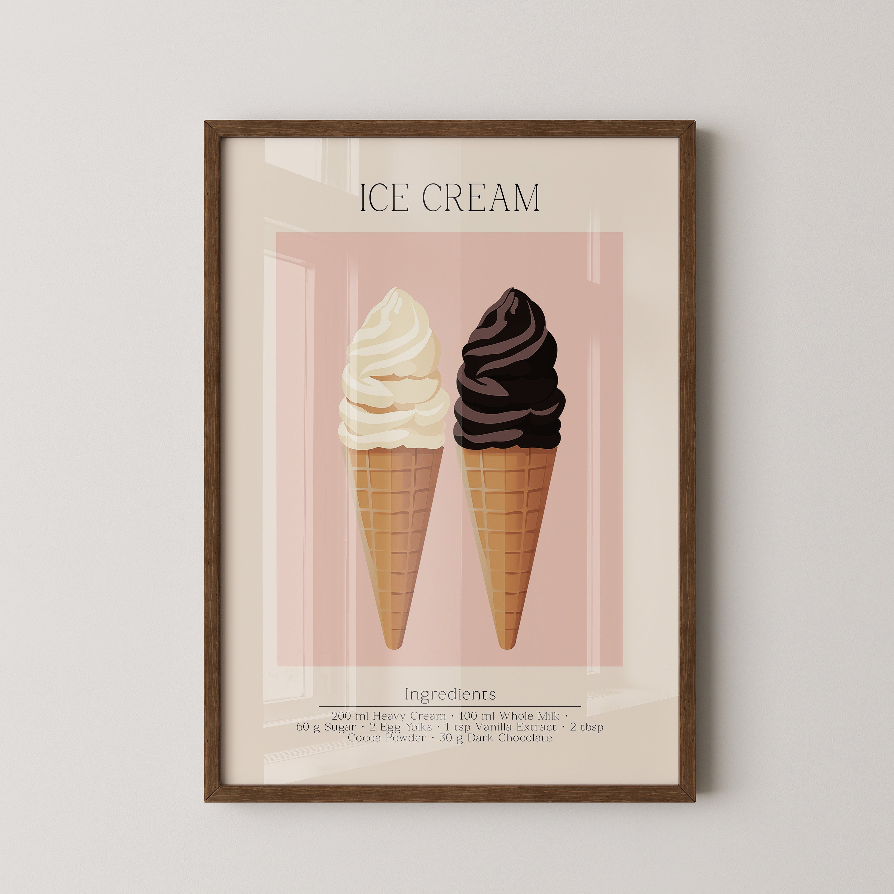 Eiswaffeln Vanille Schoko Pastell