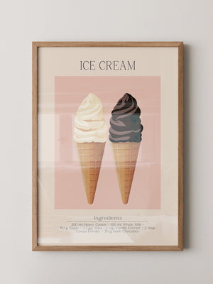 Eiswaffeln Vanille Schoko Pastell