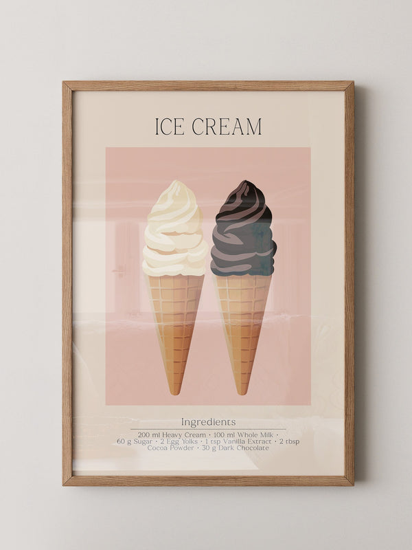 Eiswaffeln Vanille Schoko Pastell