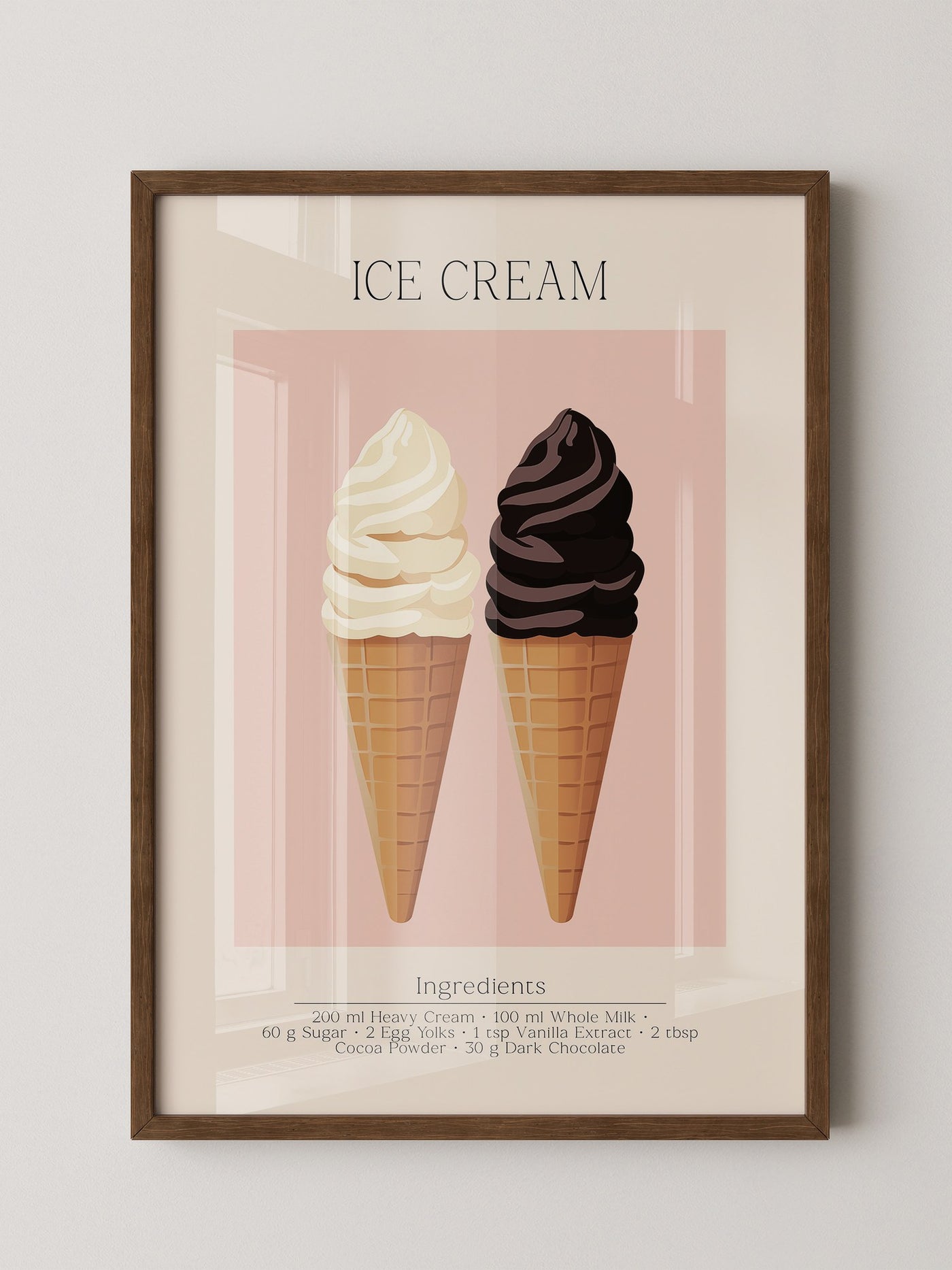 Eiswaffeln Vanille Schoko Pastell