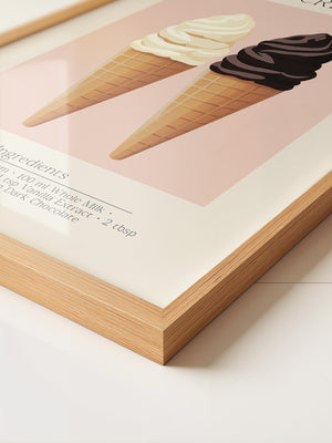 Eiswaffeln Vanille Schoko Pastell