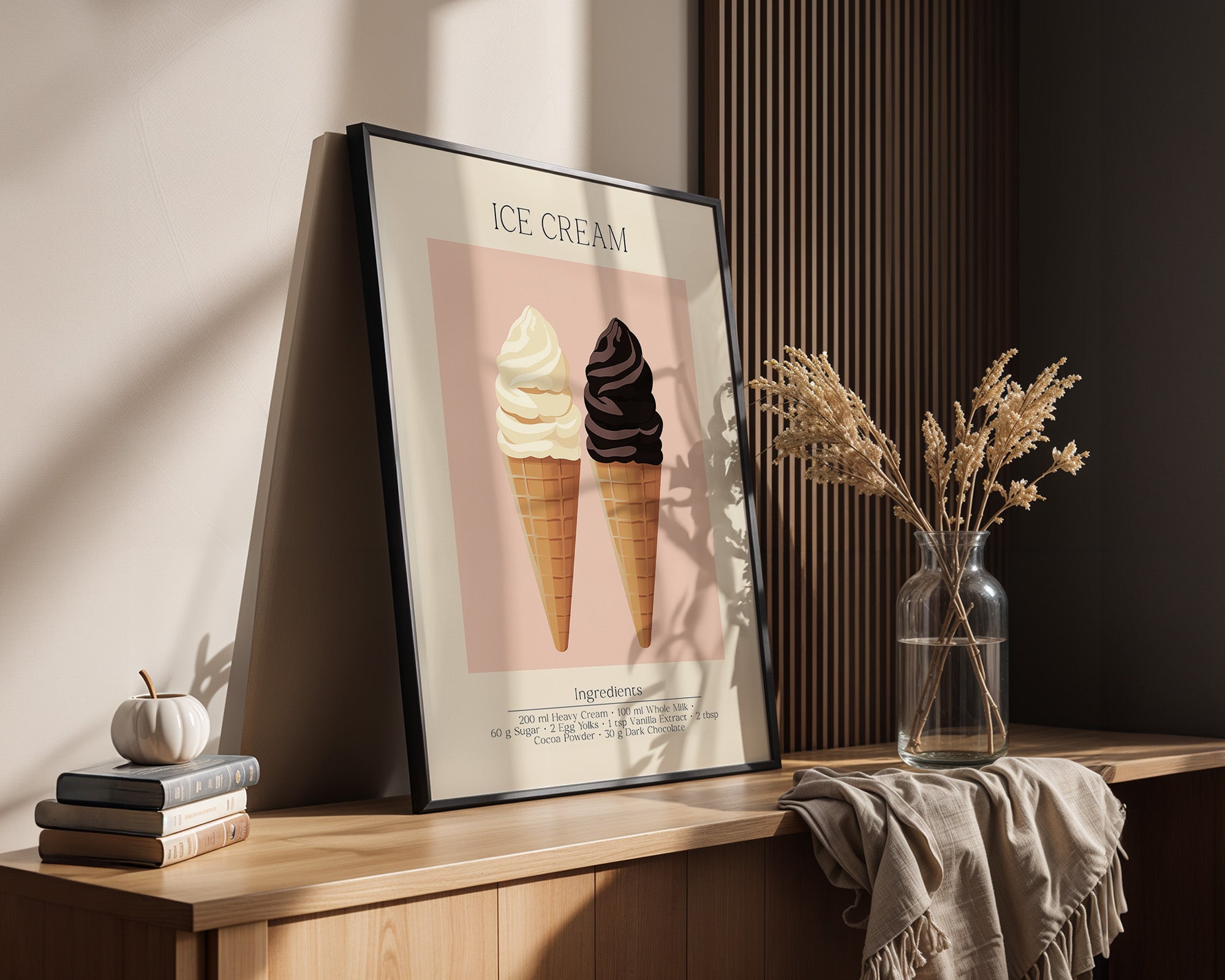 Eiswaffeln Vanille Schoko Pastell