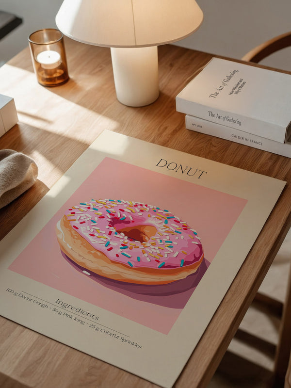 Donut Rosa Glasur Bunt