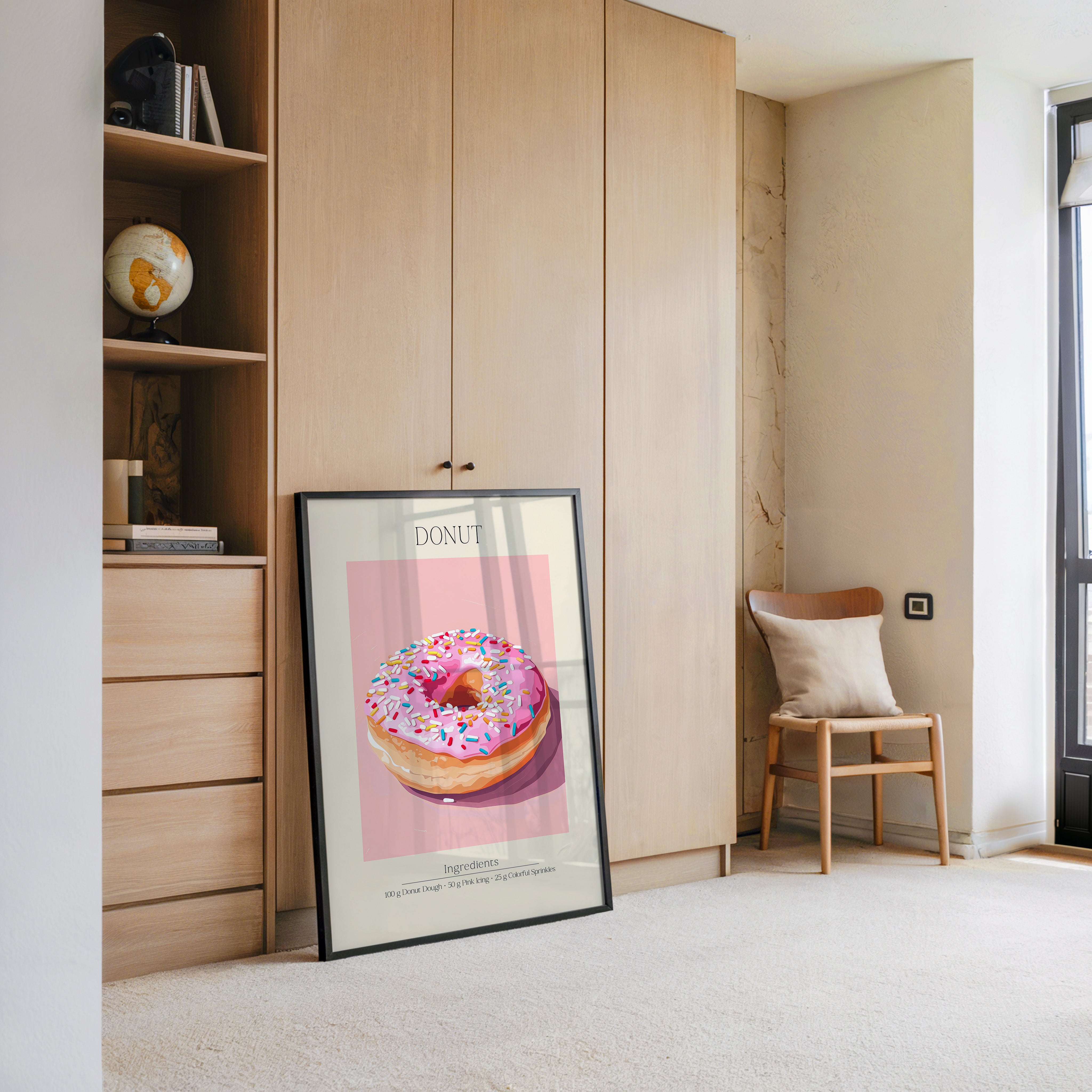 Donut Rosa Glasur Bunt