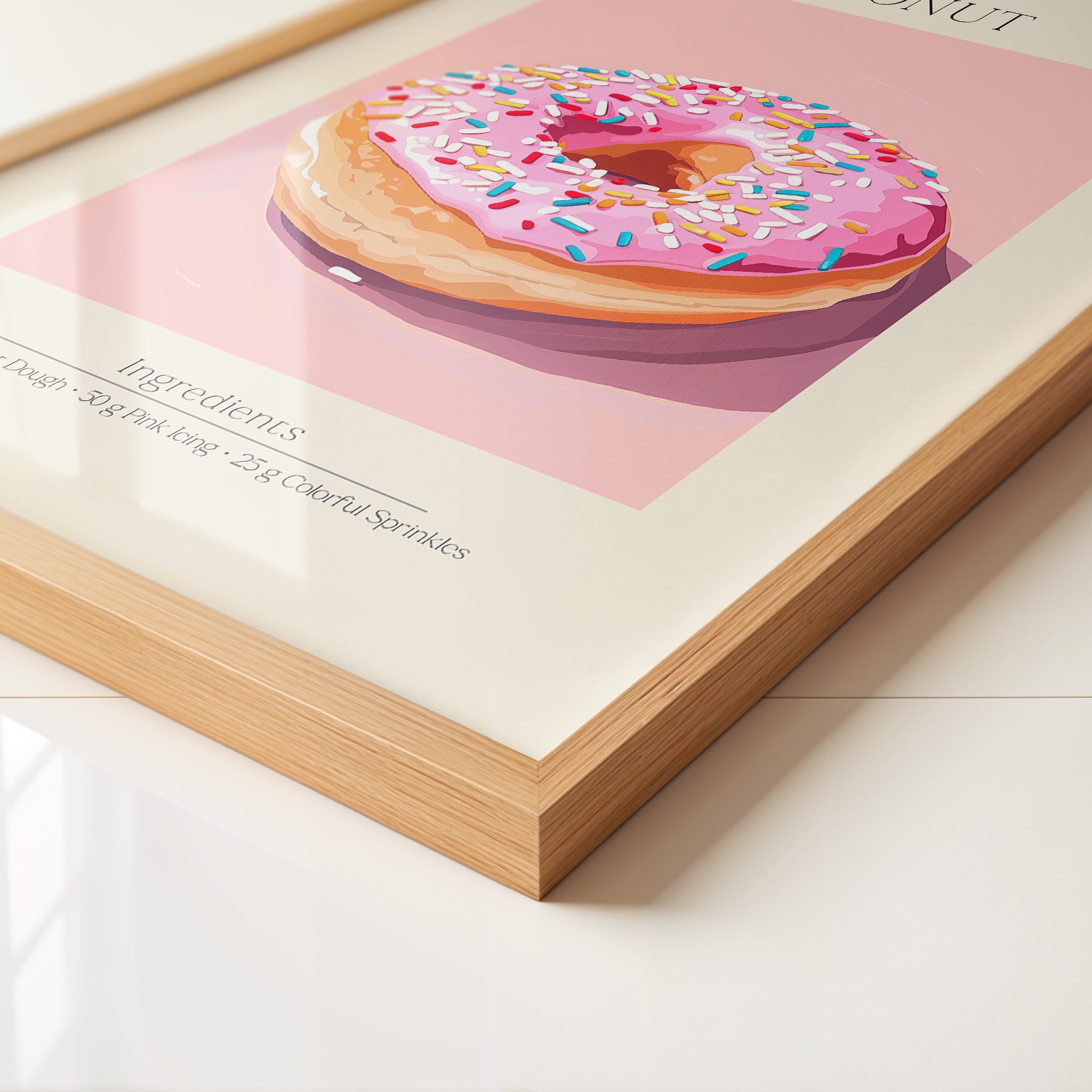 Donut Rosa Glasur Bunt