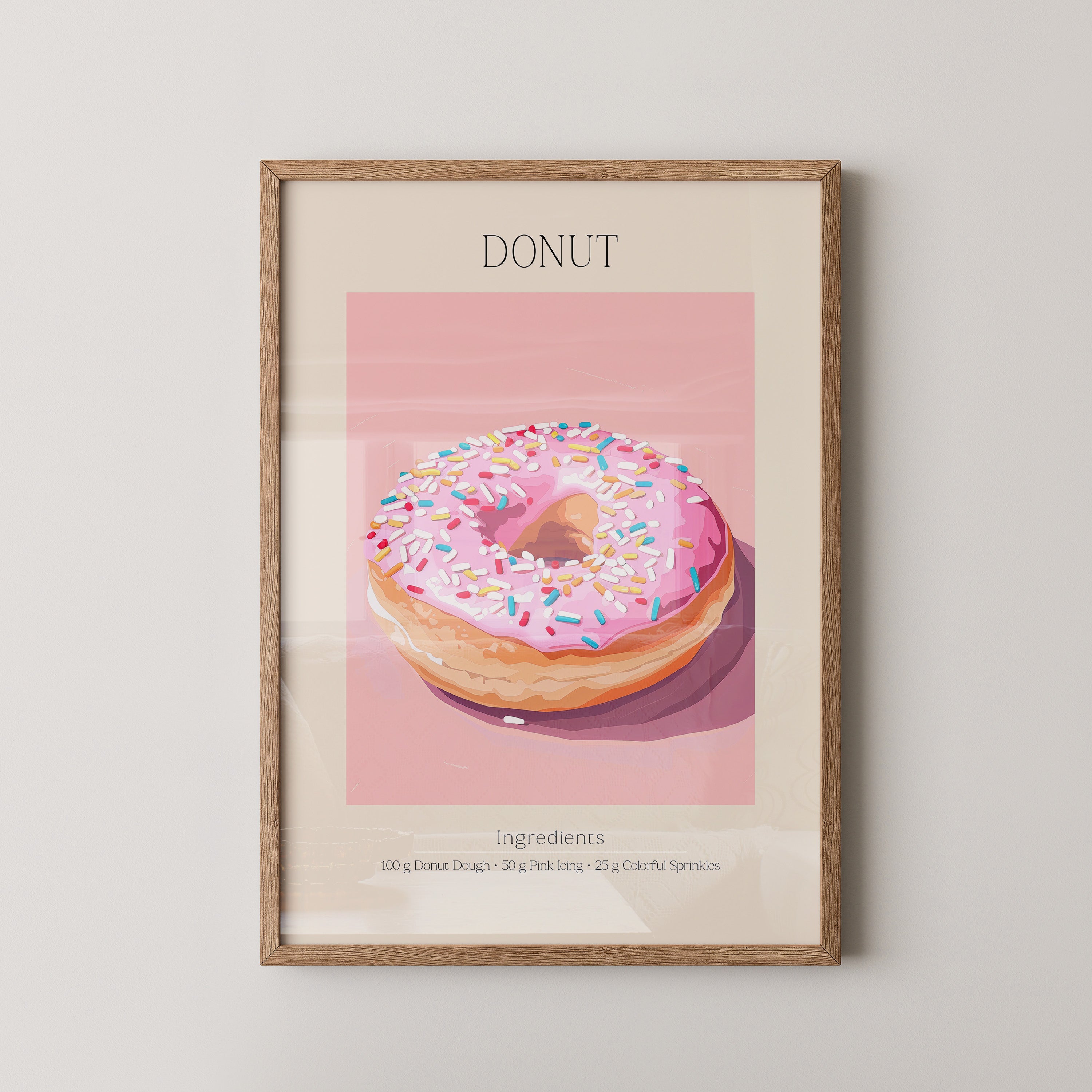 Donut Rosa Glasur Bunt