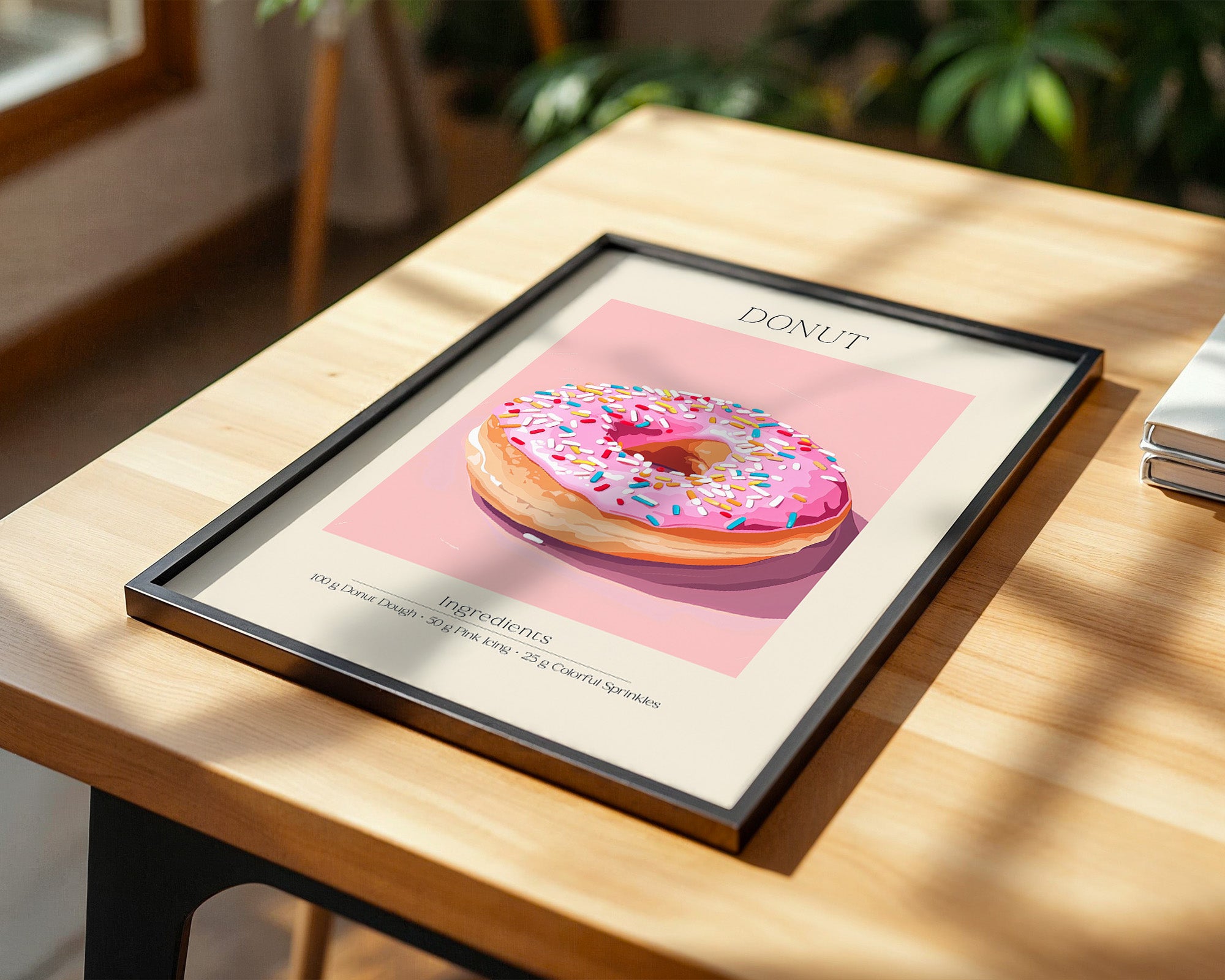 Donut Rosa Glasur Bunt