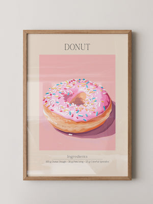 Donut Rosa Glasur Bunt