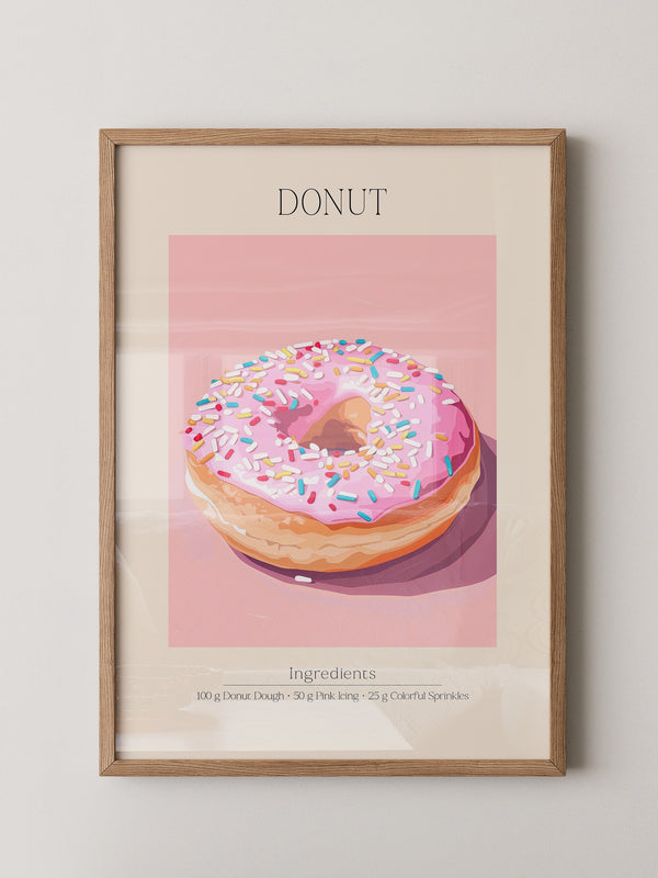 Donut Rosa Glasur Bunt