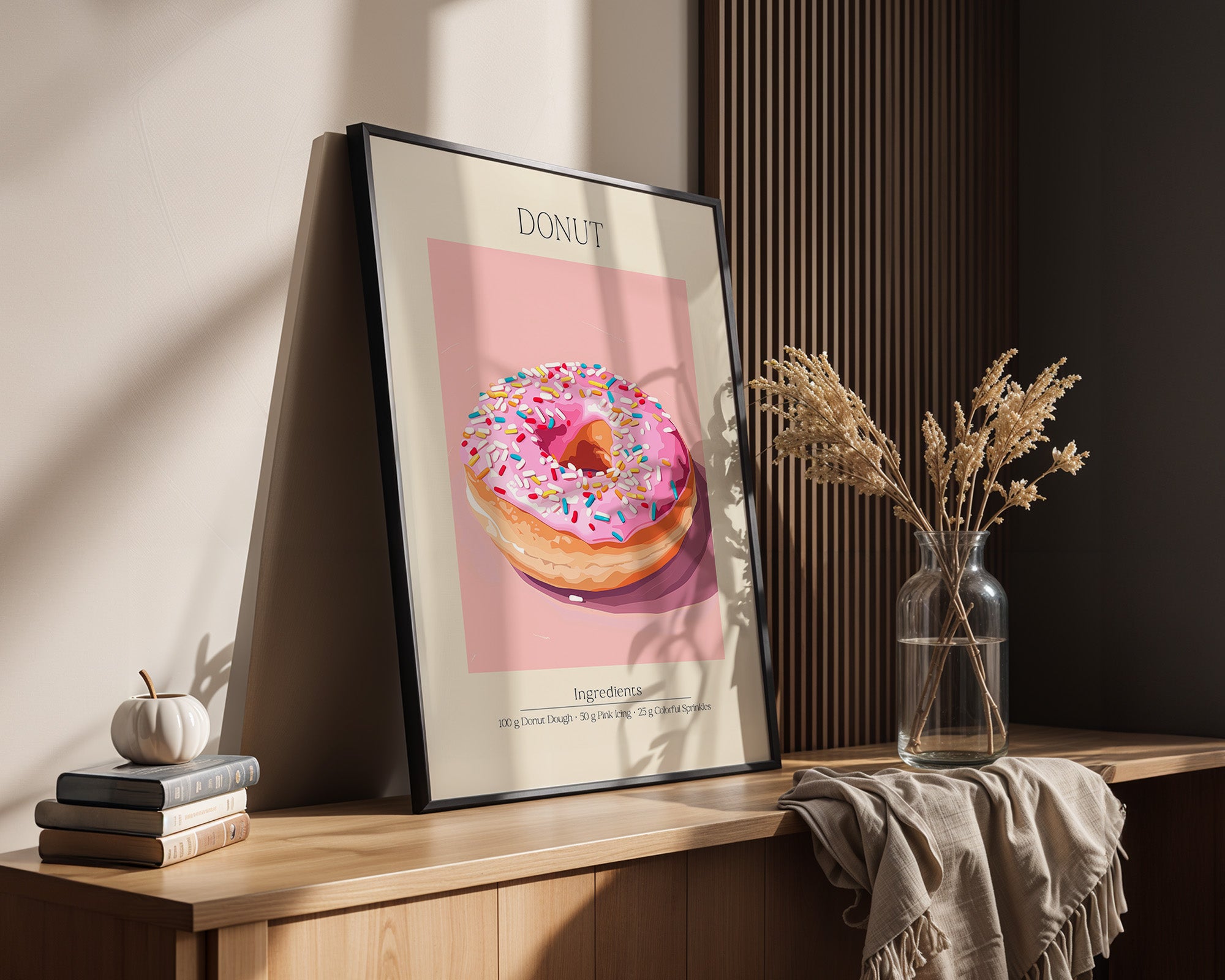 Donut Rosa Glasur Bunt