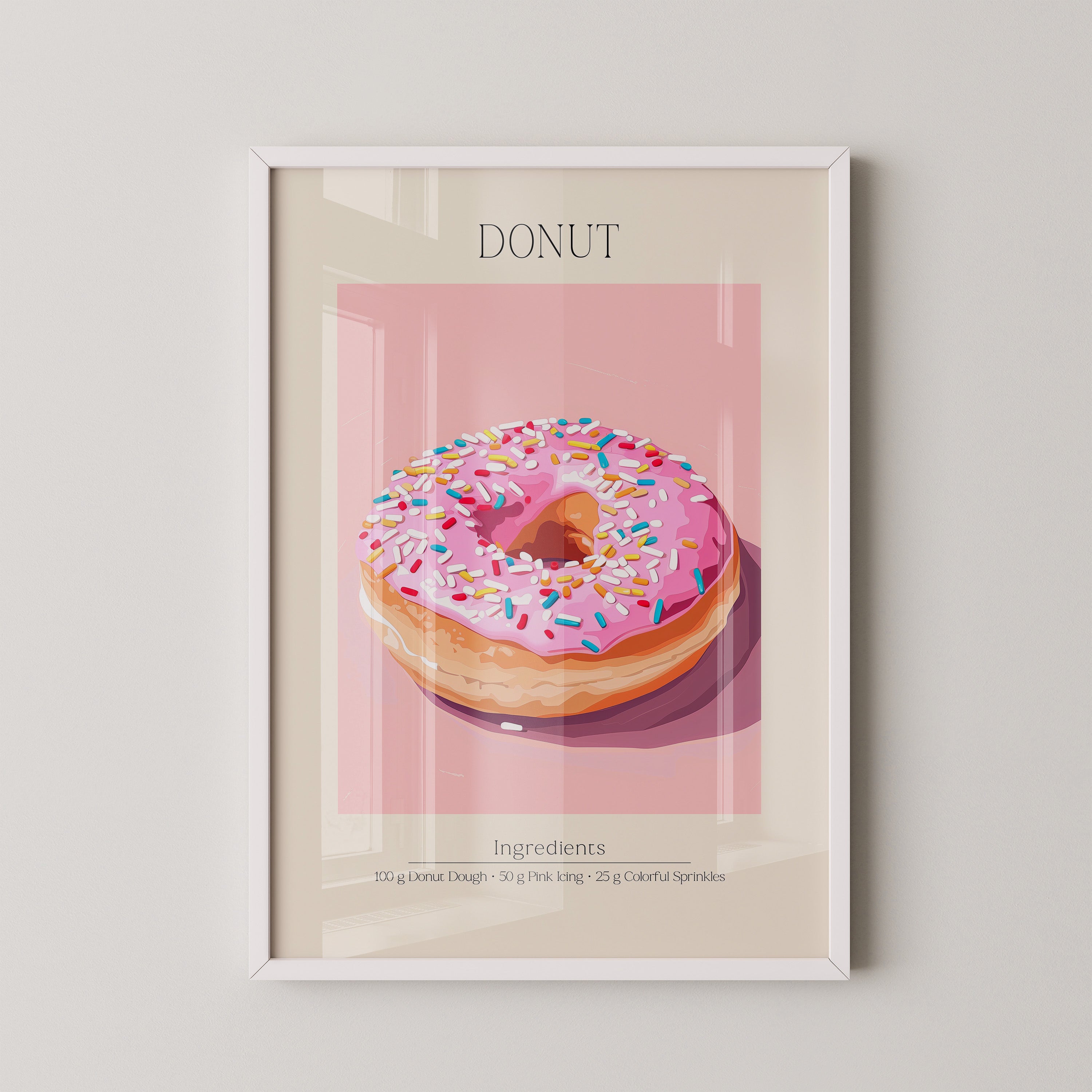 Donut Rosa Glasur Bunt