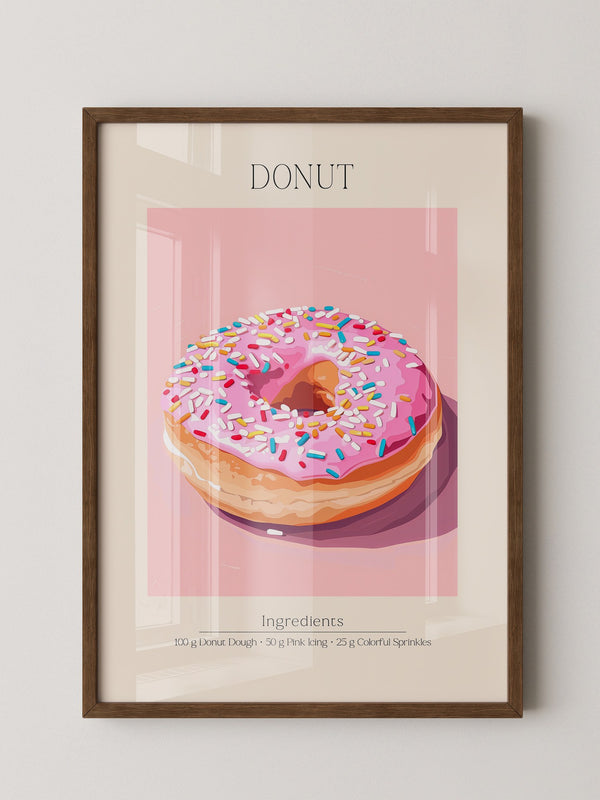 Donut Rosa Glasur Bunt
