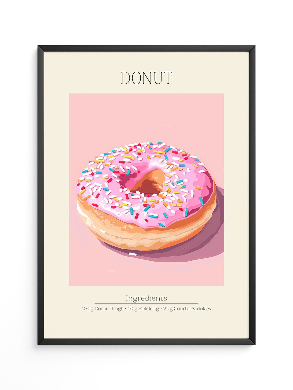 Donut Rosa Glasur Bunt