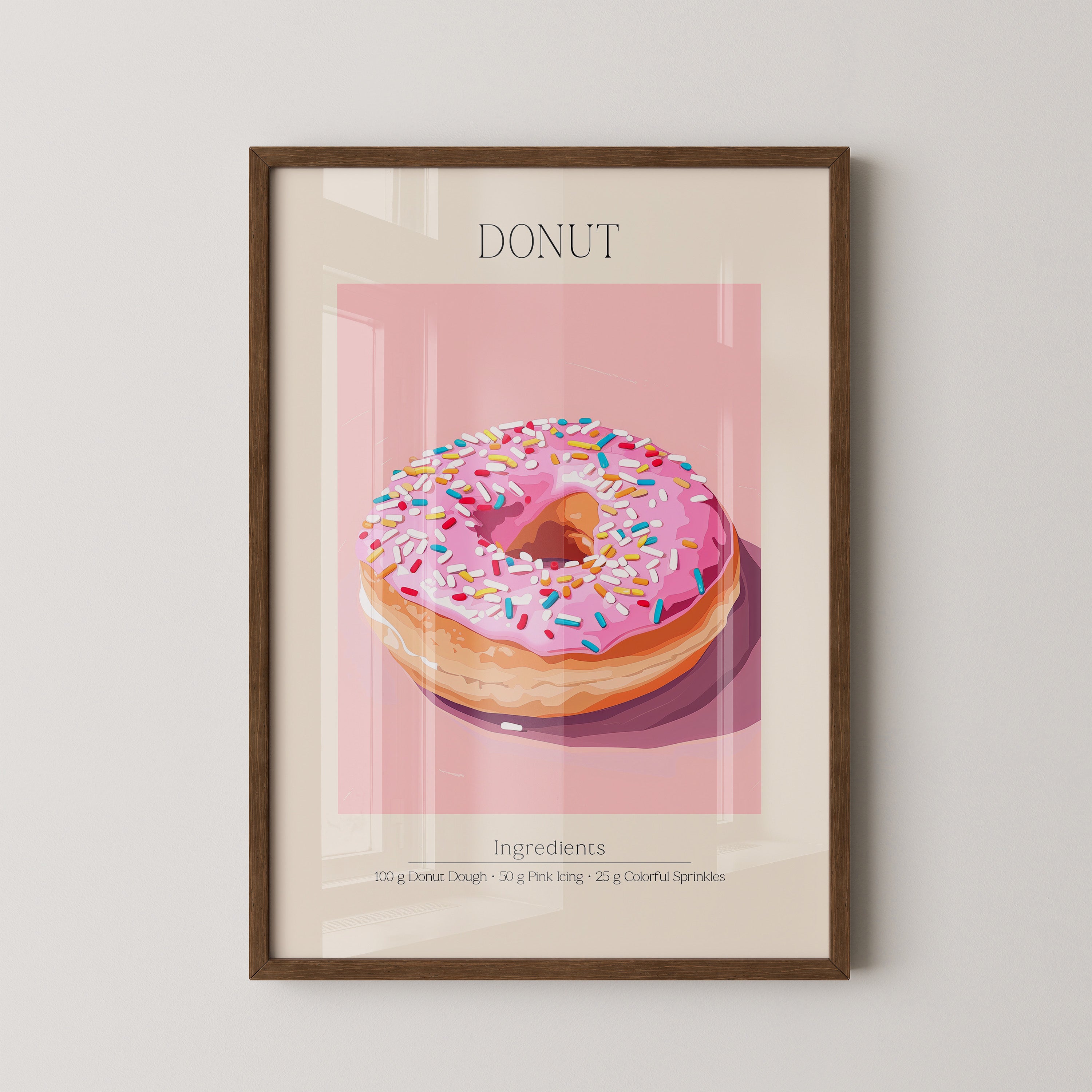 Donut Rosa Glasur Bunt