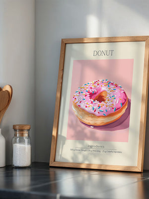 Donut Rosa Glasur Bunt