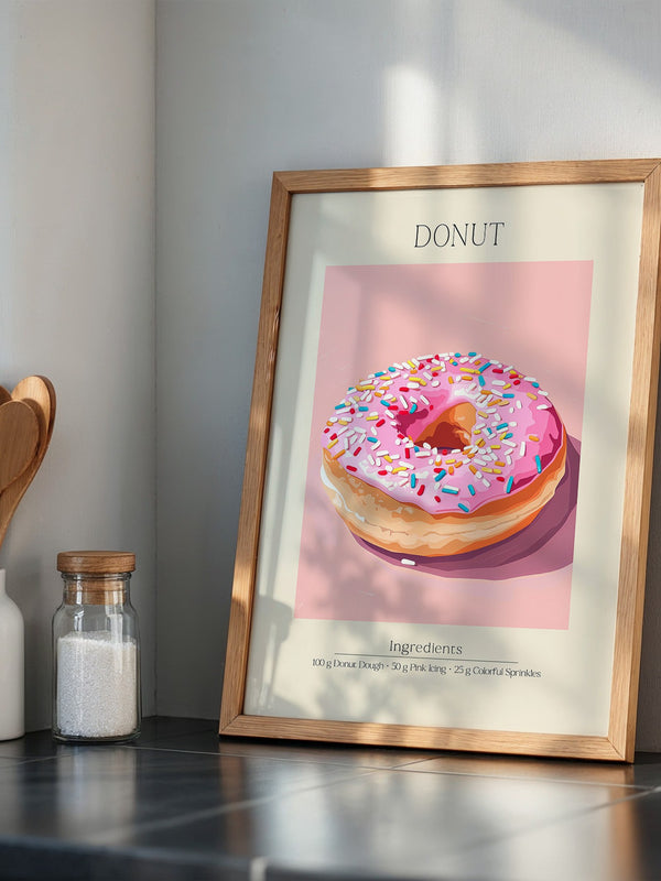 Donut Rosa Glasur Bunt
