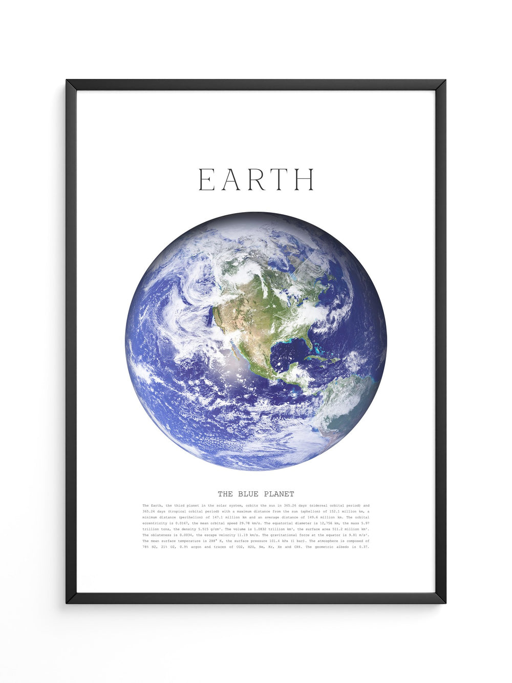 Erde Weltraumperspektive klar