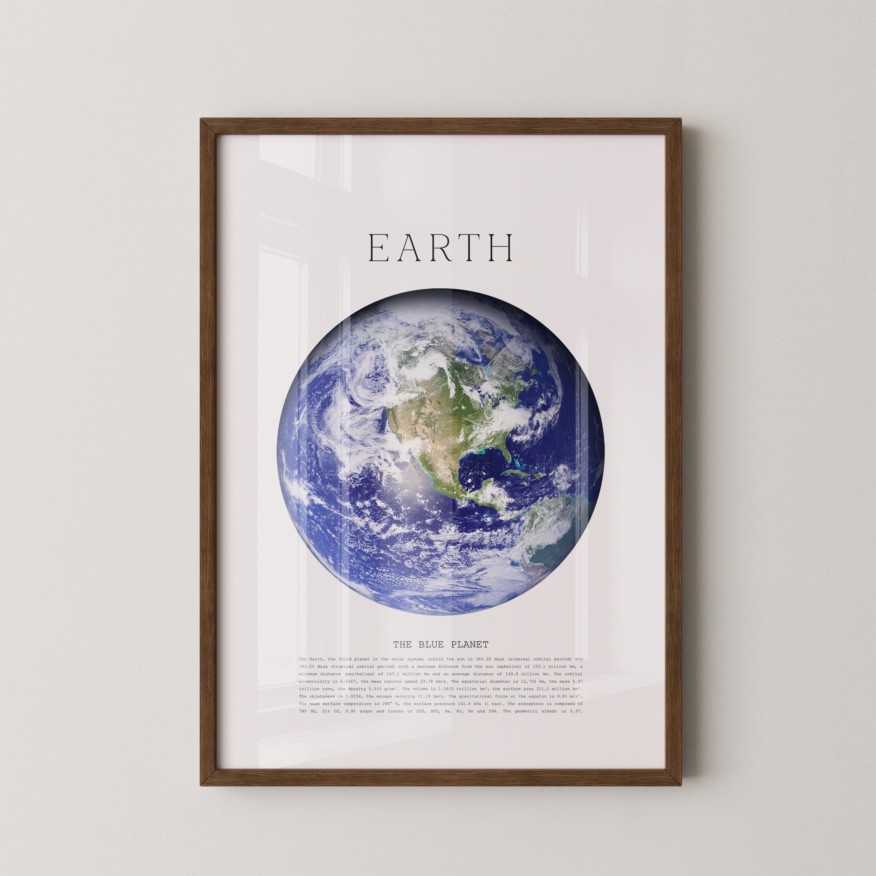 Erde Weltraumperspektive klar