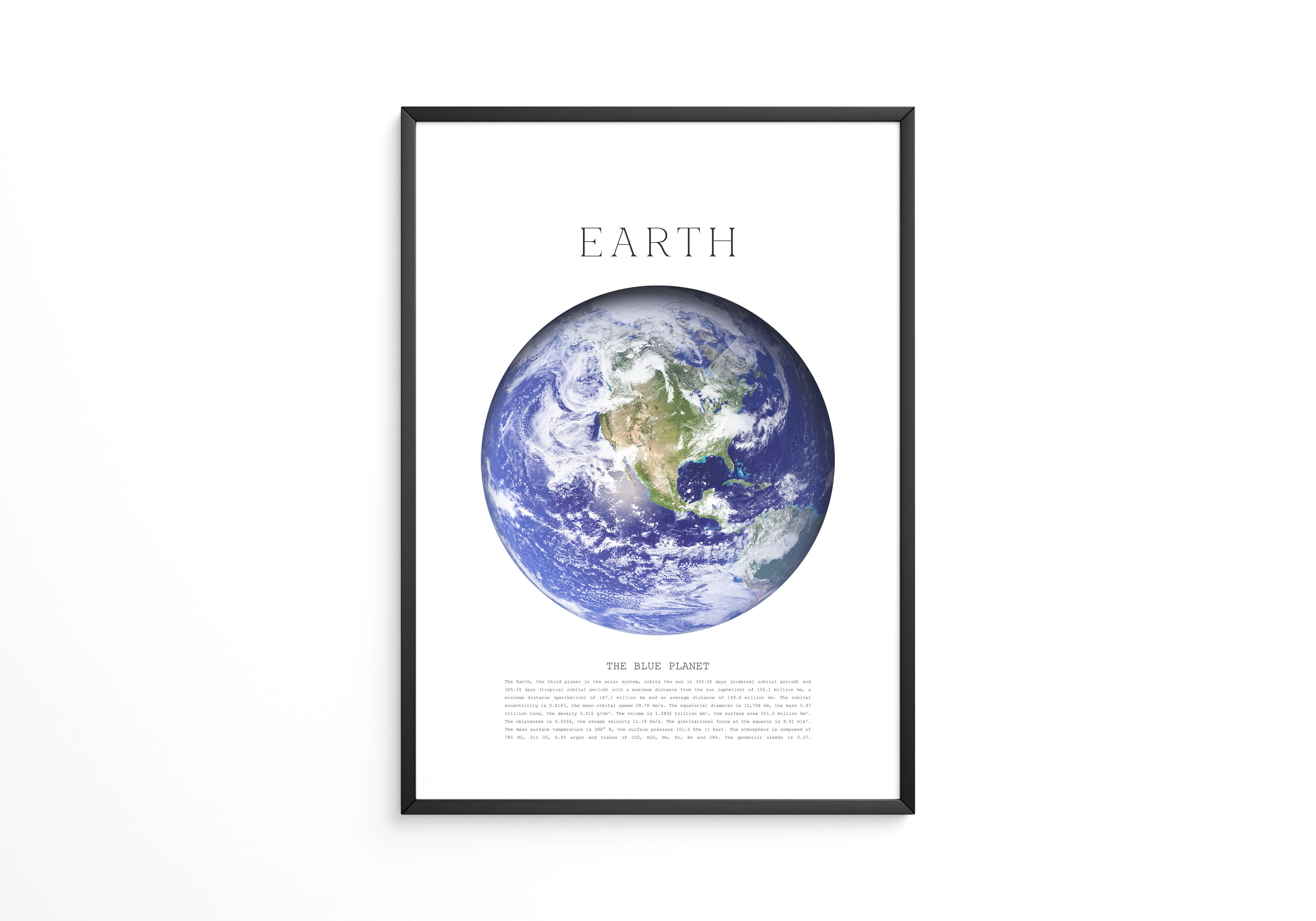 Erde Weltraumperspektive klar